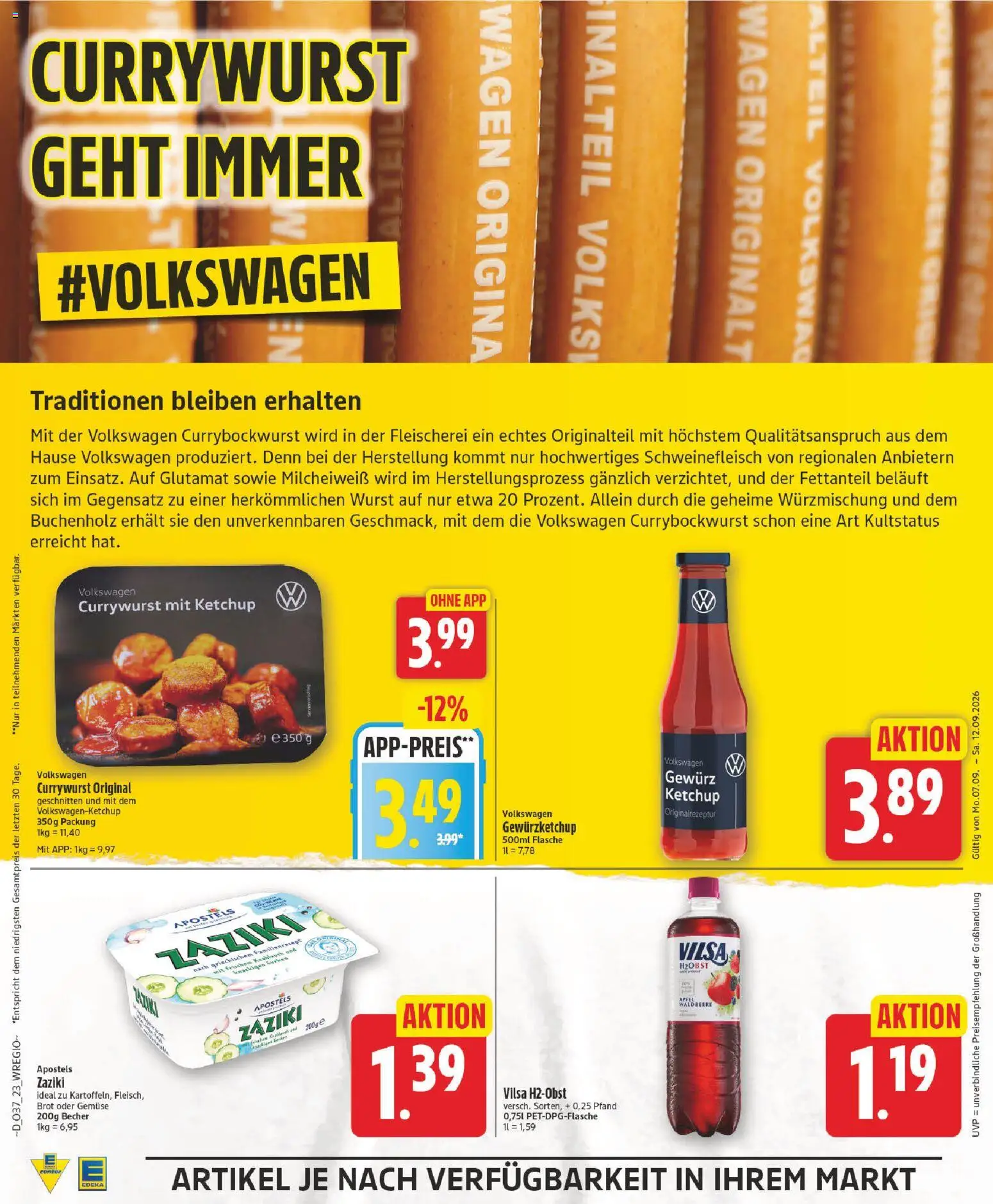 Elli Markt Prospekt – gültig ab 07.09.2026 | Seite: 22 | Produkte: Gemüse, Wurst, Brot, Ketchup