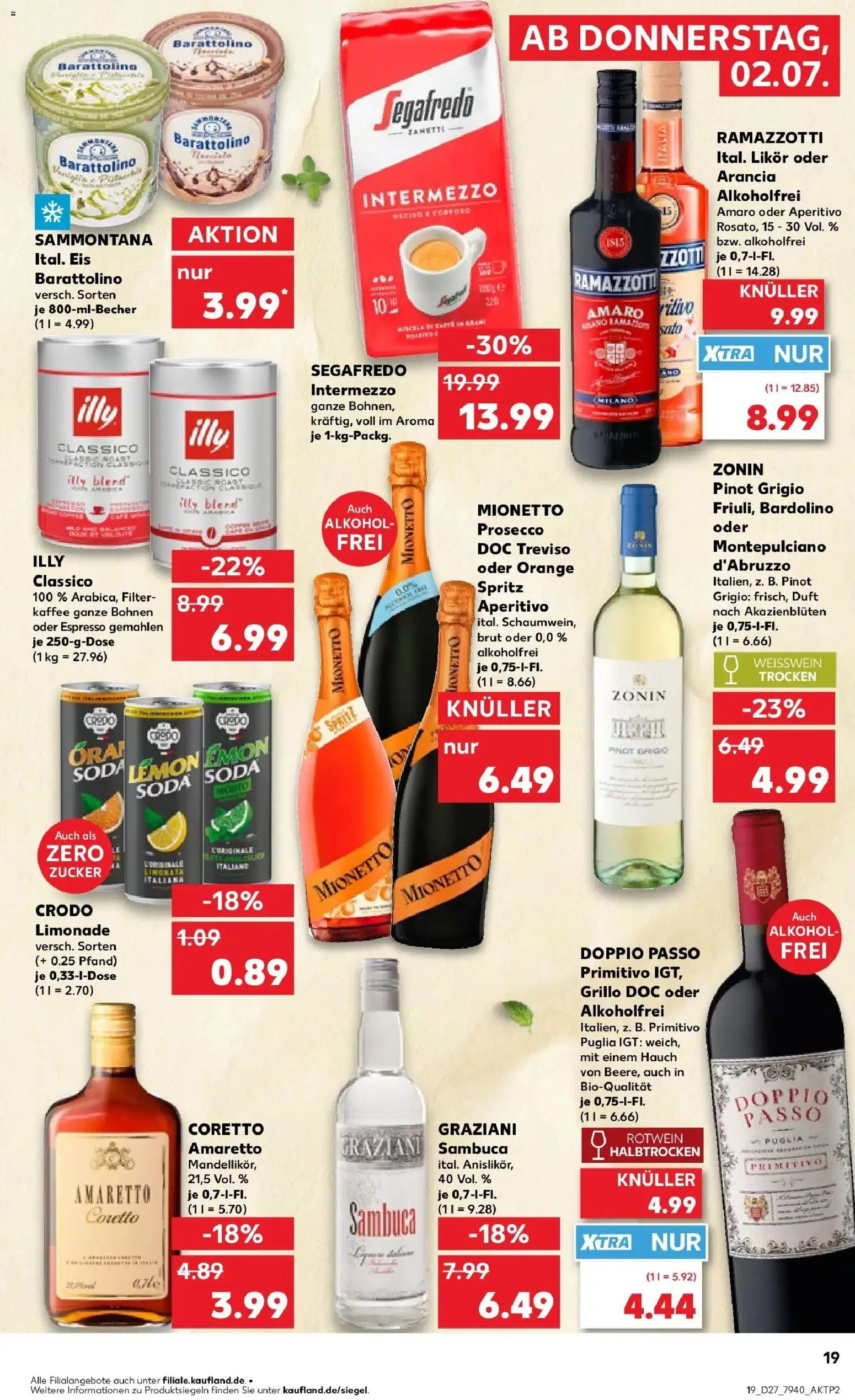 Kaufland Prospekt Aachen – gültig ab 29.06.2026 | Seite: 30 | Produkte: Weißwein, Likör, Eis, Segafredo