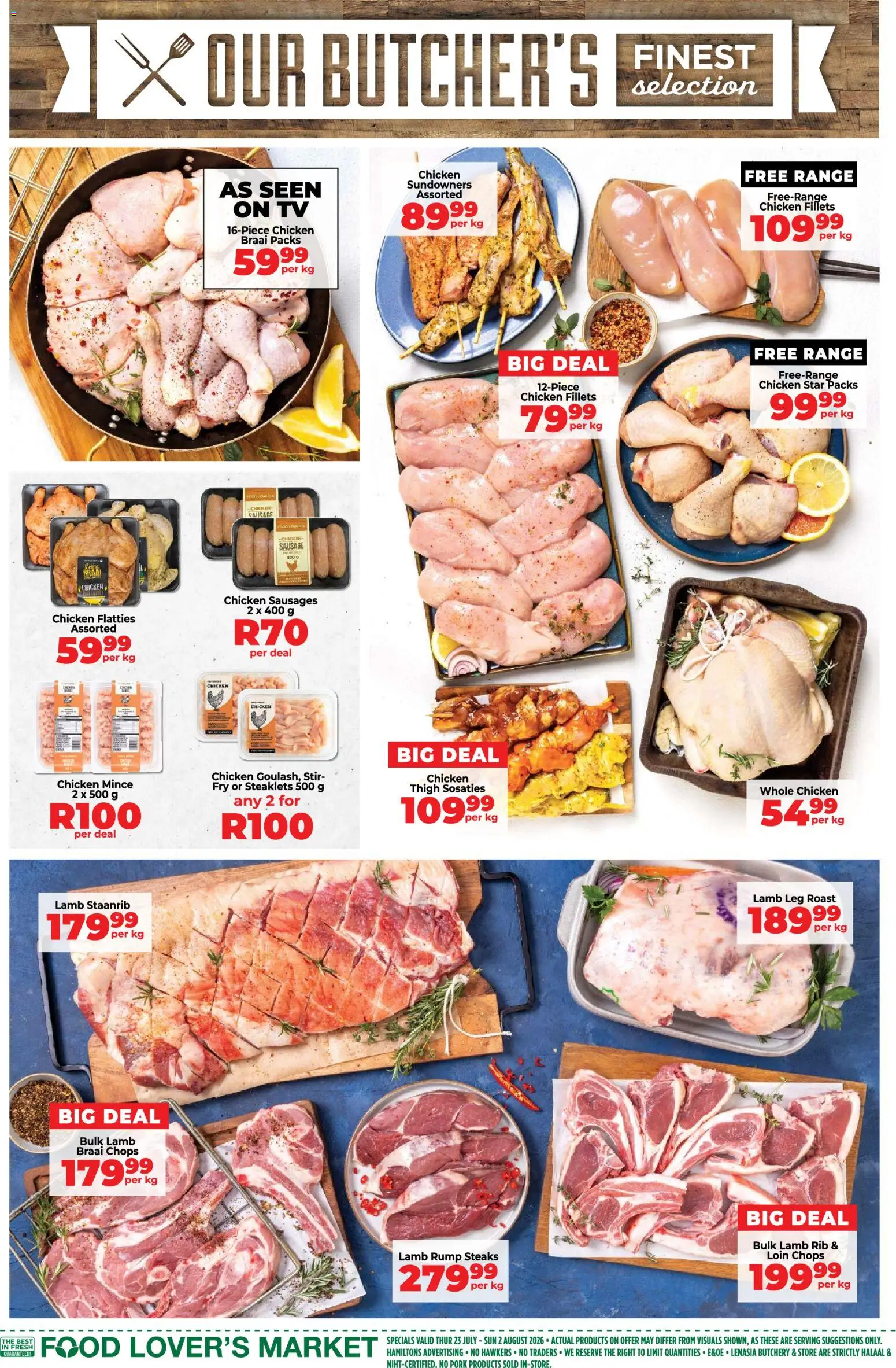New Food Lover's Market catalogue – valid from 23/07/2026 | Page: 10 | Products: TV, Chicken, Pork, Sausage