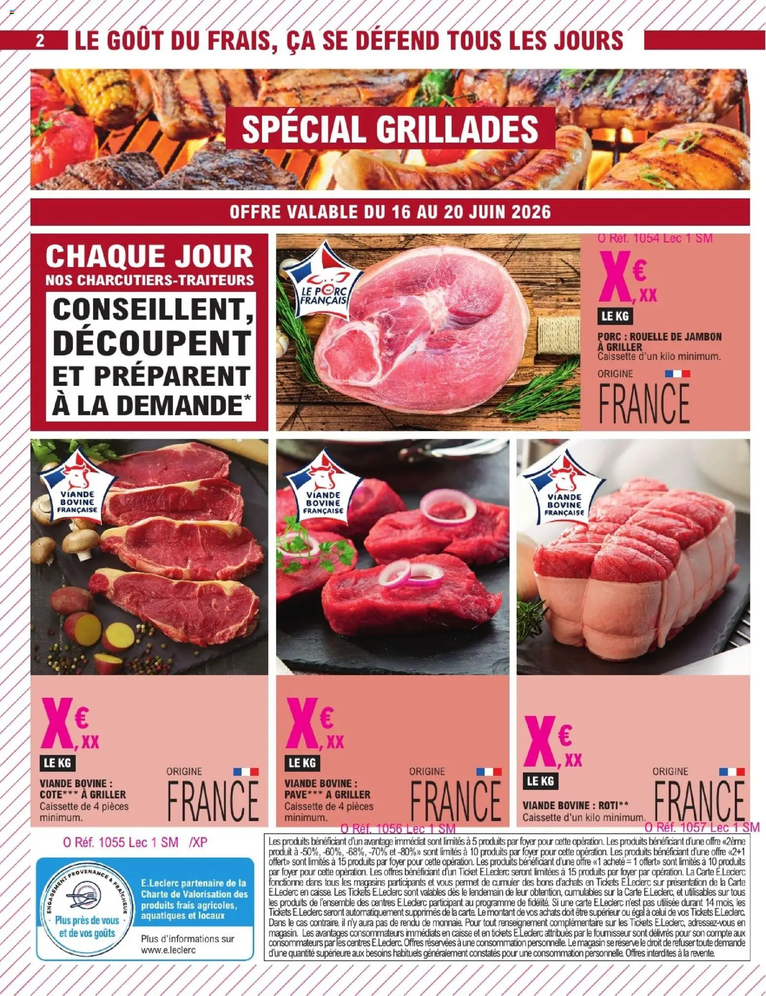 {H1} | Page: 2 | Produits: Porc rouelle de jambon, Jambon, Porc, Viande bovine