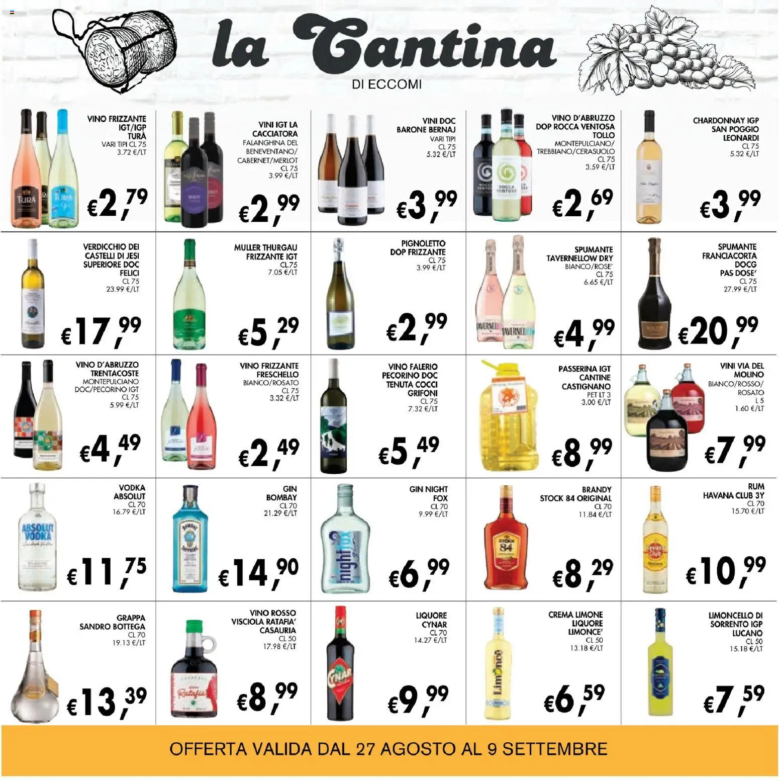 Volantino Coal del 28/08/2026 | Pagina: 20 | Prodotti: Gin, Spumante, Havana, Havana Club