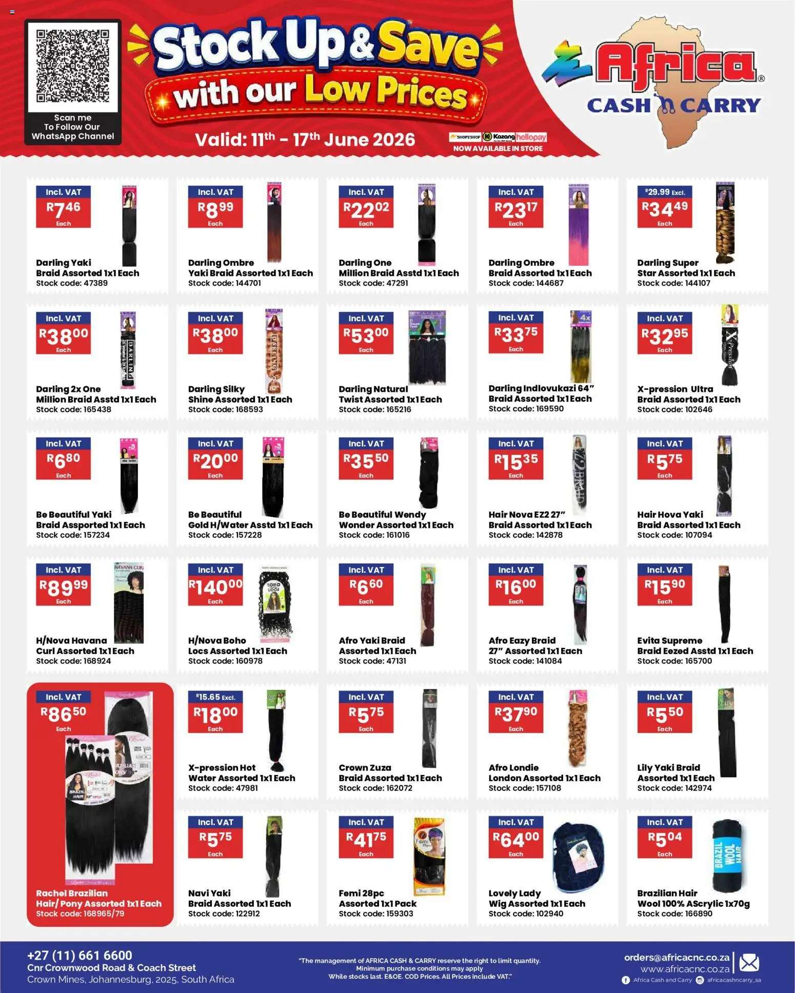 New Africa Cash & Carry catalogue – valid from 11.06.2026 | Page: 29 | Products: Stock, Water