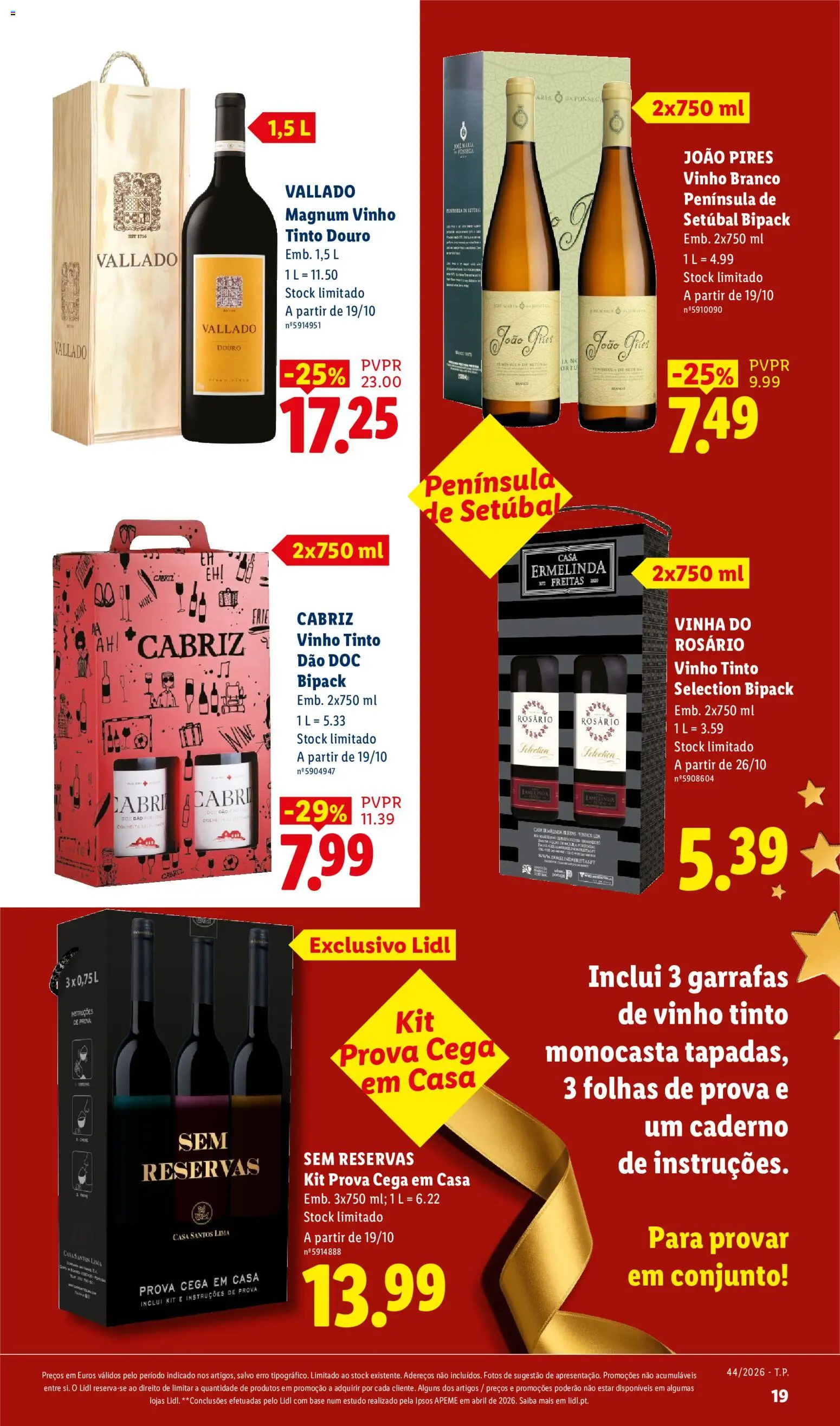 Lidl Folheto Especial Natal │ válido de 26/10/2026 | Página: 19 | Produtos: Caderno, Base, Vinho, Vinho tinto