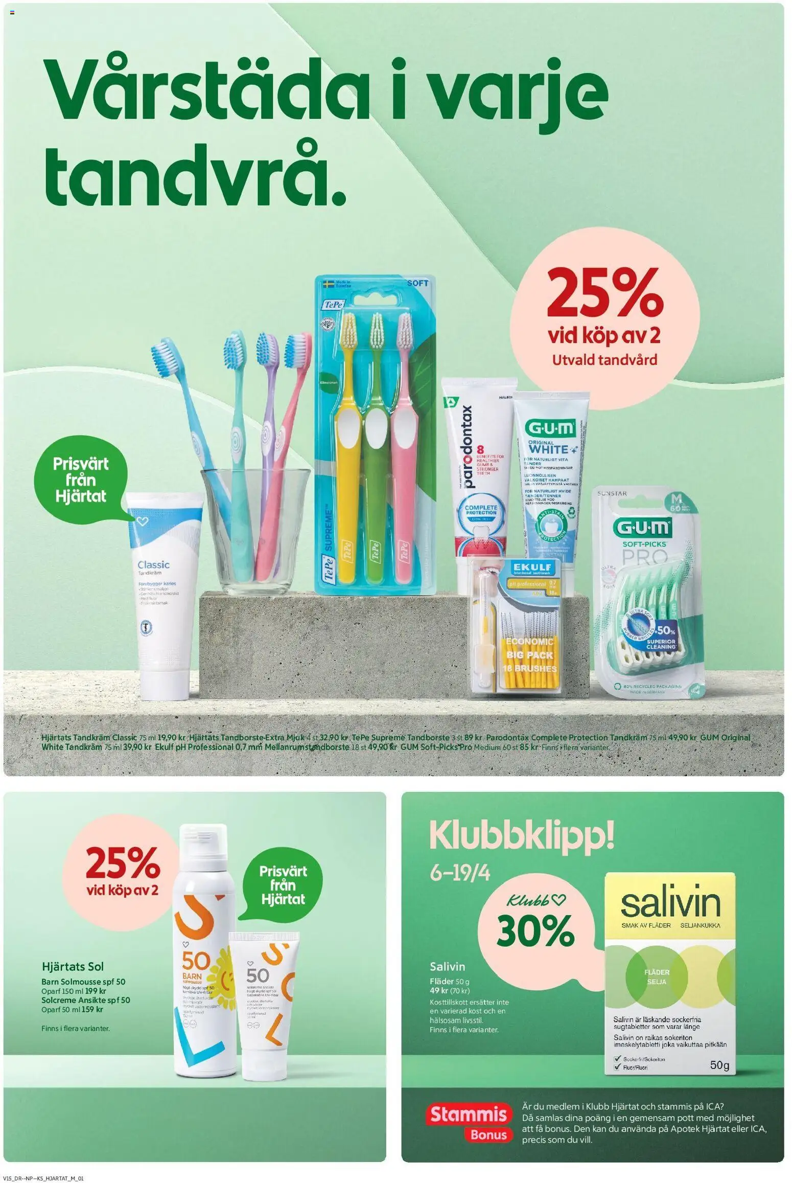 ICA Kvantum reklamblad aktuell från 06/04/2026 | Sida: 4 | Produkter: Tandkräm, Tandborste, Te