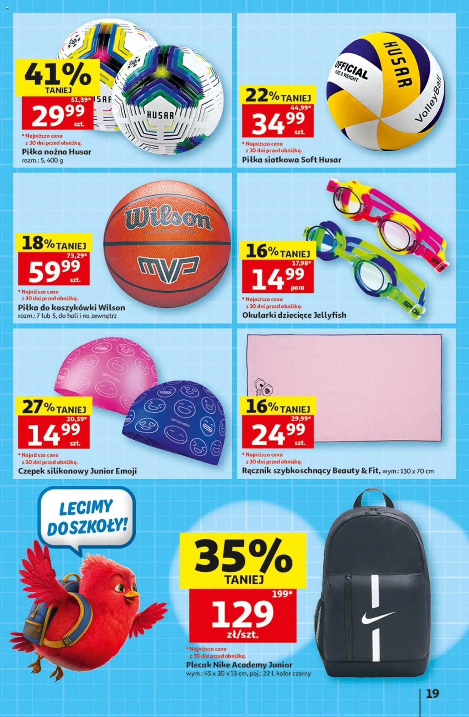 Auchan gazetka - 30 Lat Hipermarket od 27.08.2026 | Strona: 19 | Produkty: Plecak