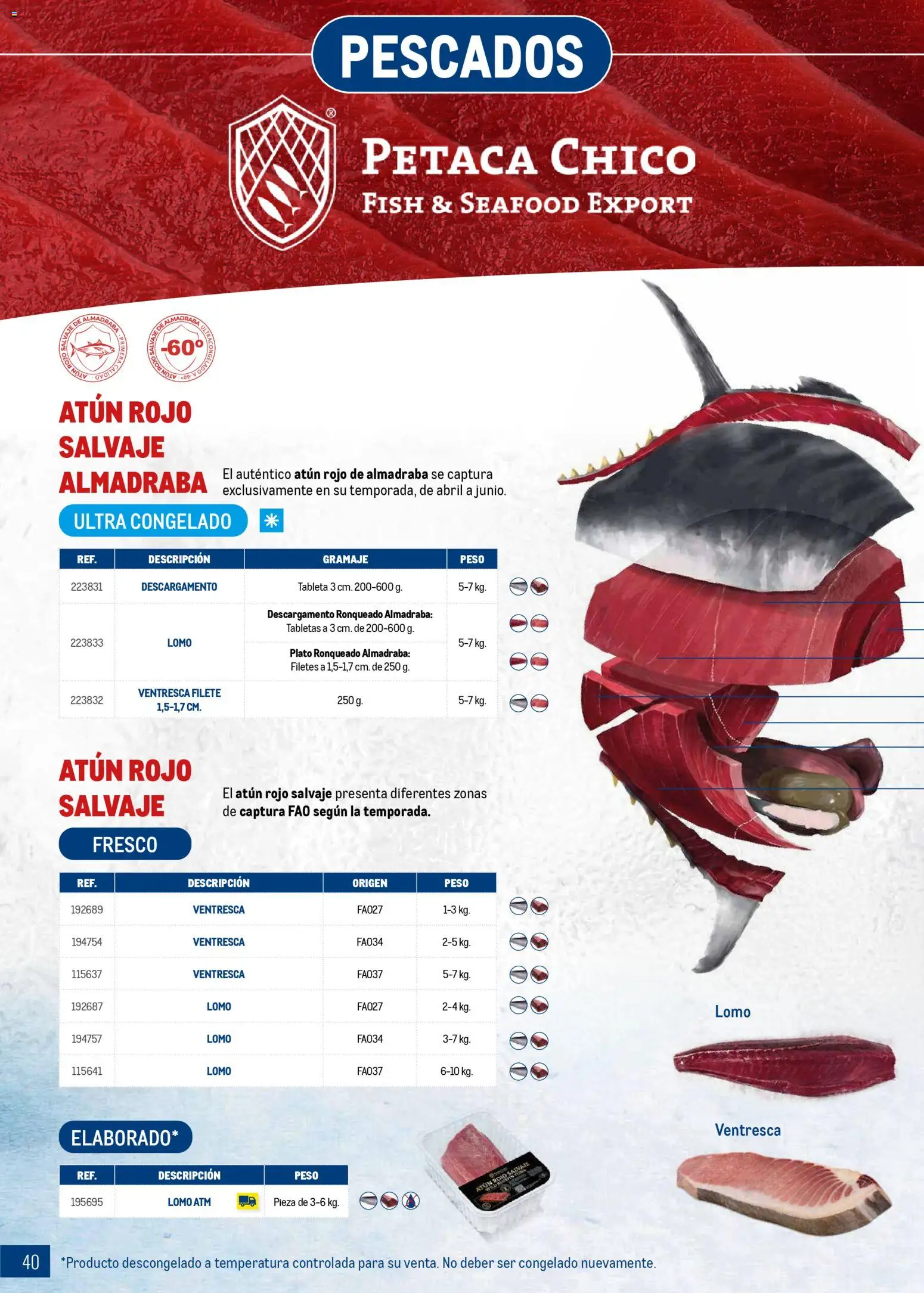 Makro Especial Catering │ válido desde el 16/03/2026 | Página: 40 | Productos: Tableta, Peso, Filete