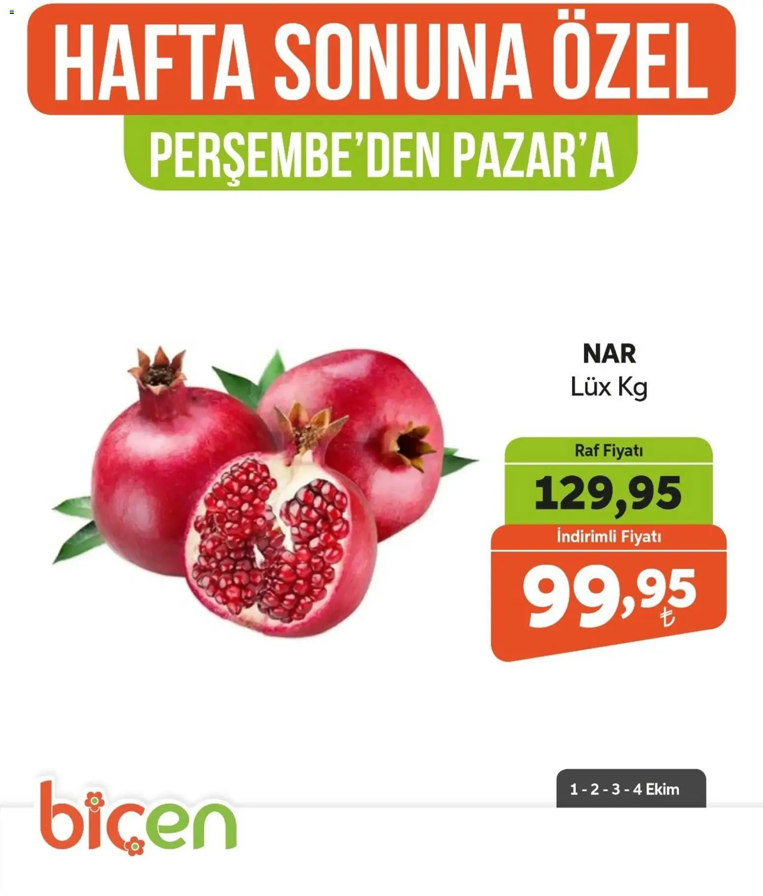 Biçen Market - Hafta Sonuna Özel - Meyve İndirimi - 01 Ekim 2026 tarihinden itibaren geçerlidir | Sayfa: 5 | Ürünler: Raf