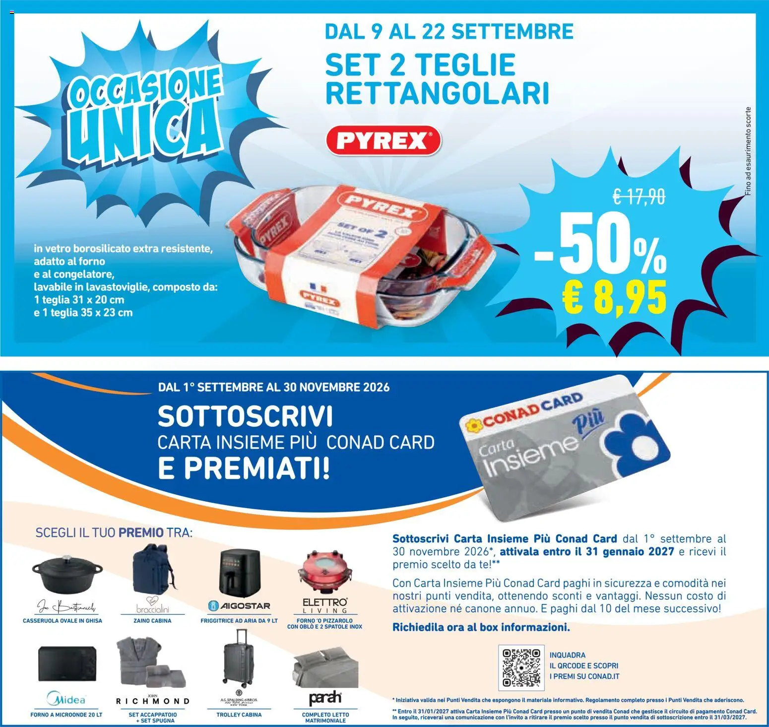 Volantino Conad del 09/09/2026 | Pagina: 15 | Prodotti: Tè, Zaino, Casseruola, Friggitrice