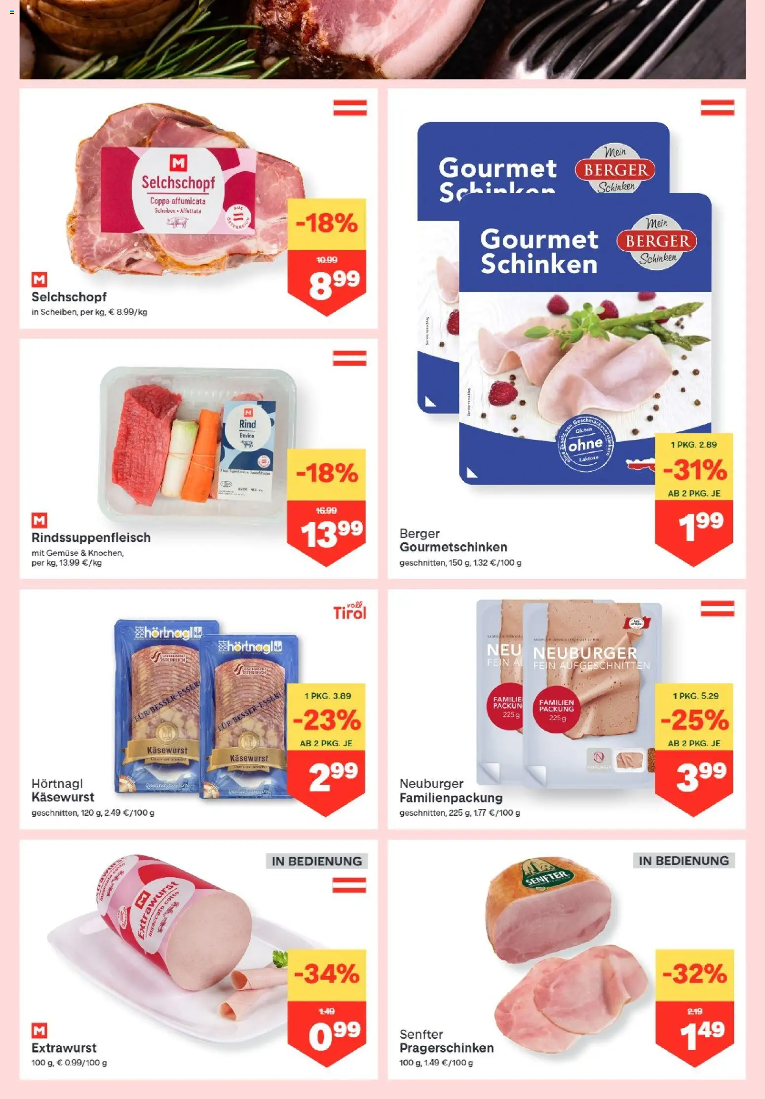 MPREIS Hohenems gültig ab 08.10.2026 | Seite: 3 | Produkte: Gemüse, Schinken