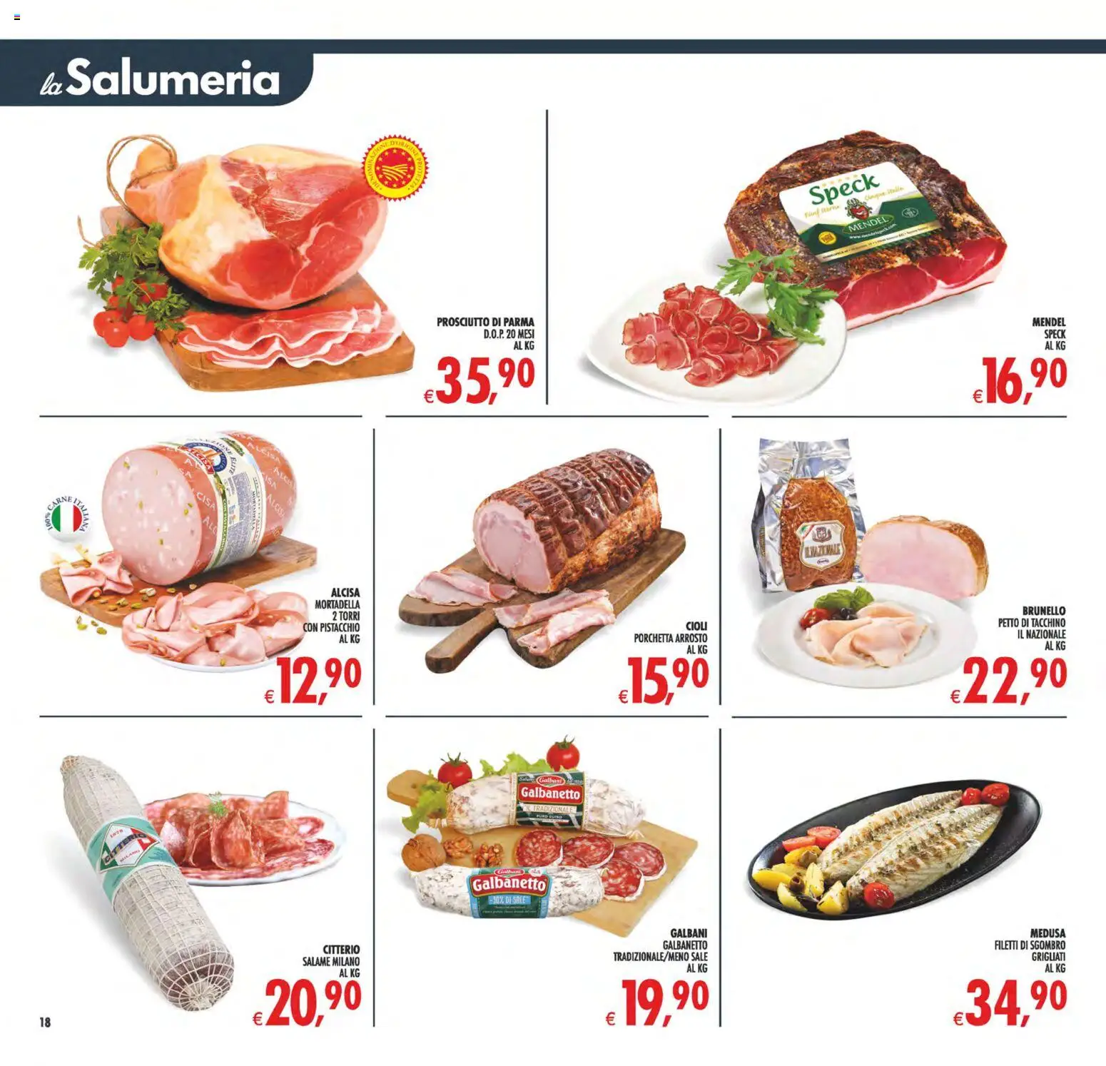 Volantino Decò del 22/09/2026 | Pagina: 18 | Prodotti: Salame, Prosciutto, Petto di tacchino, Sgombro