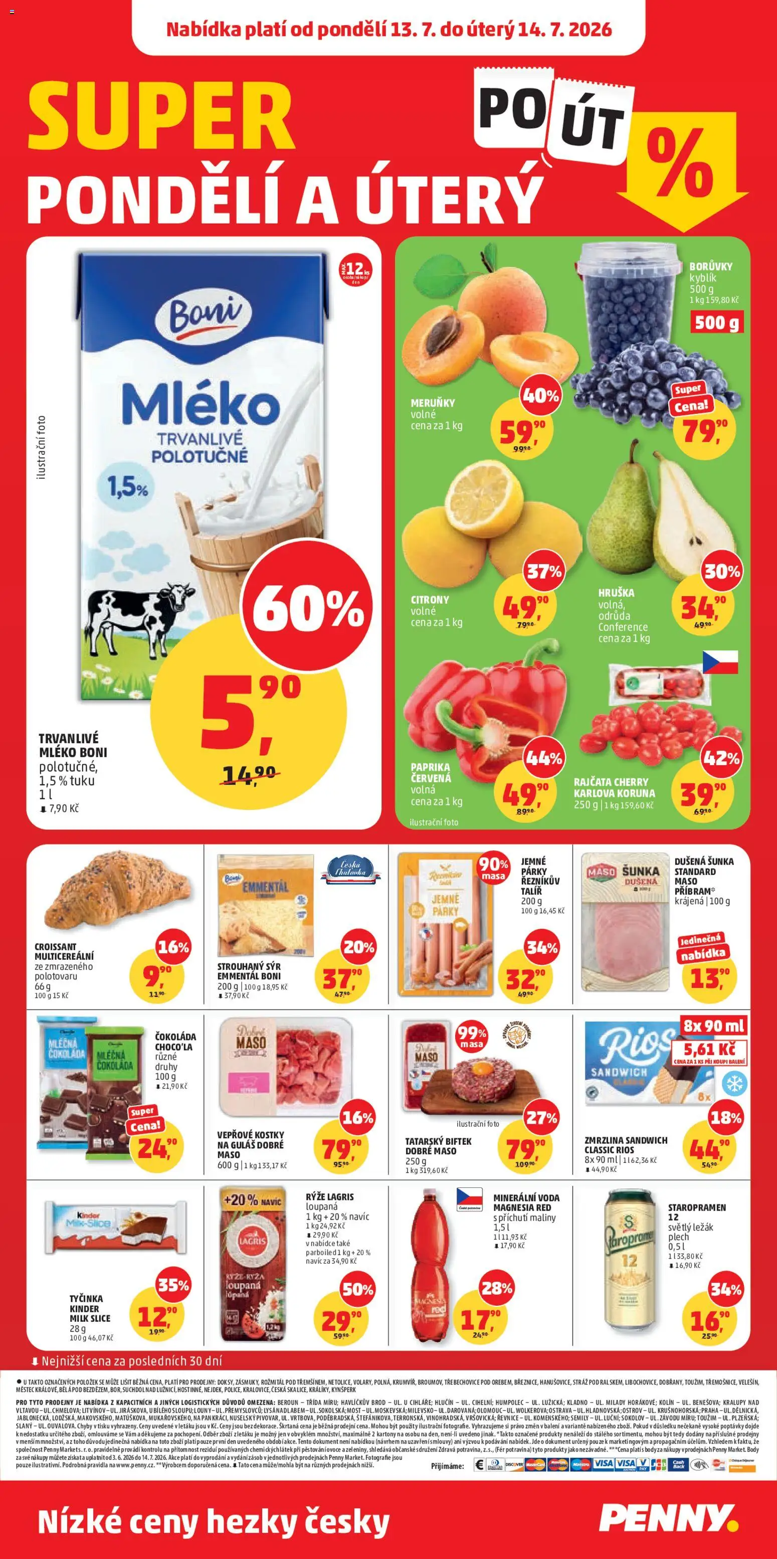 Penny Market leták od 08.07.2026 | Strana: 32 | Produkty: Staropramen 12, Steak, Citróny, Body