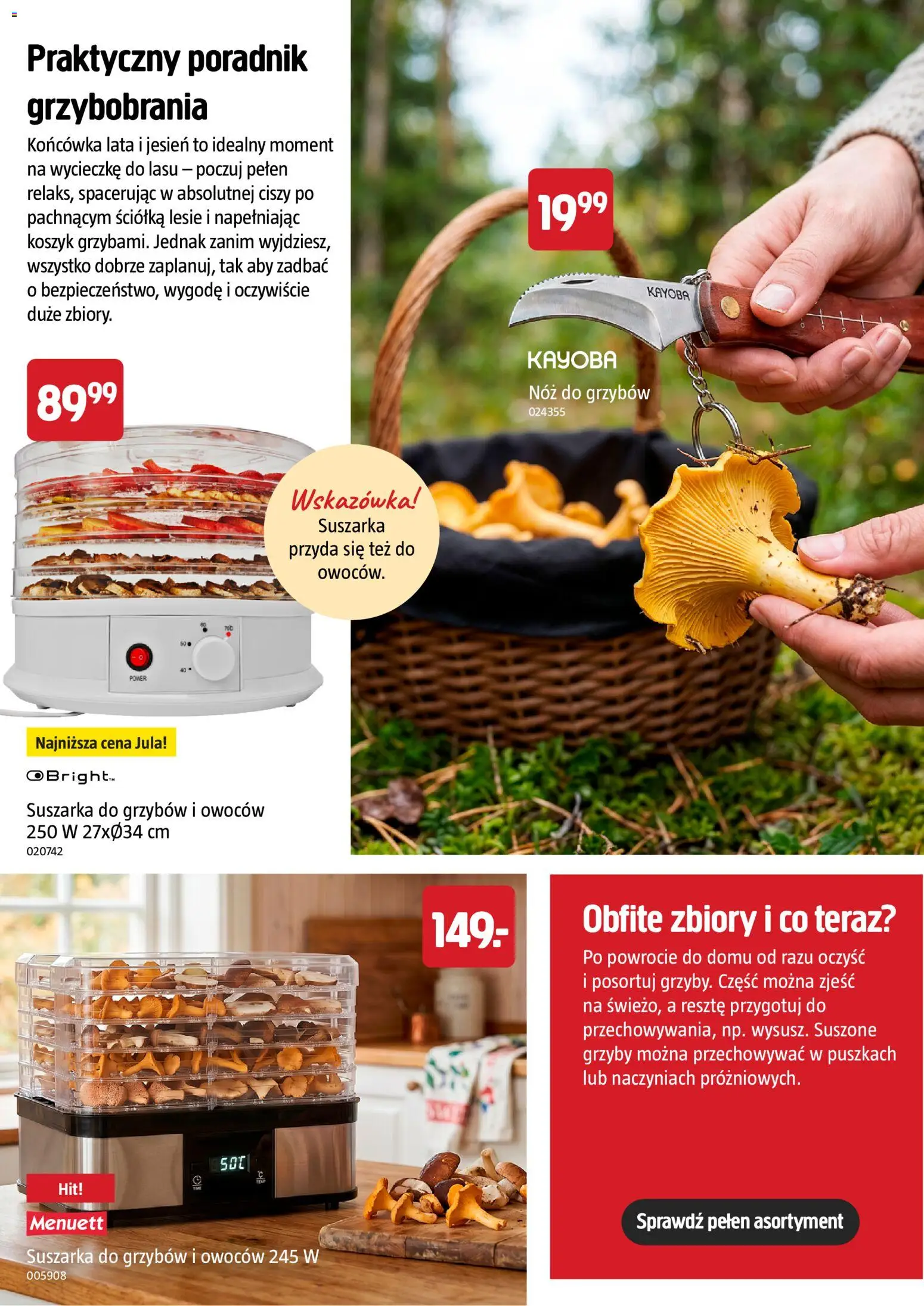 Jula gazetka - Rozpocznij jesienne majsterkowanie od 10.09.2026 | Strona: 14 | Produkty: Grzyby, Suszarka, Suszone grzyby, Suszarka do grzybów