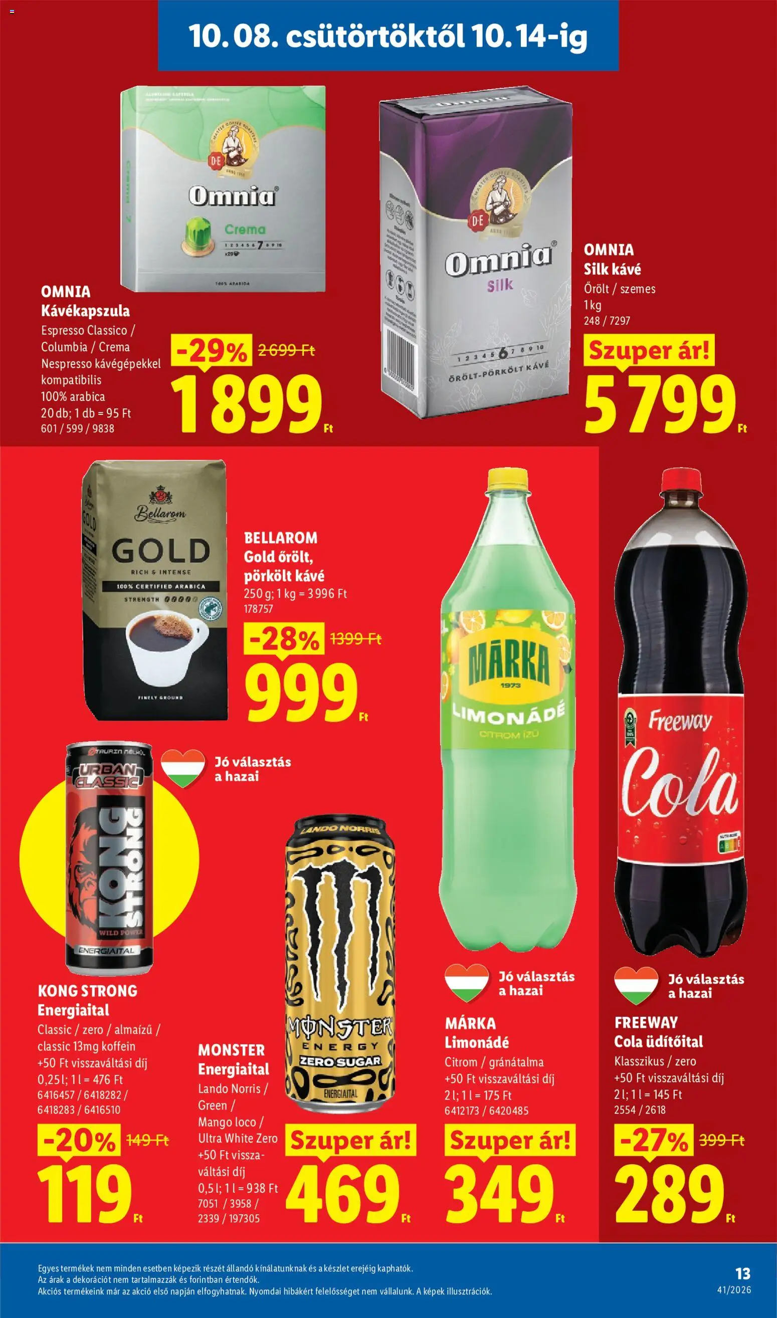 Lidl akciós ujság - amely érvényes a következő dátumtól: 2026.10.08. | Oldal: 13