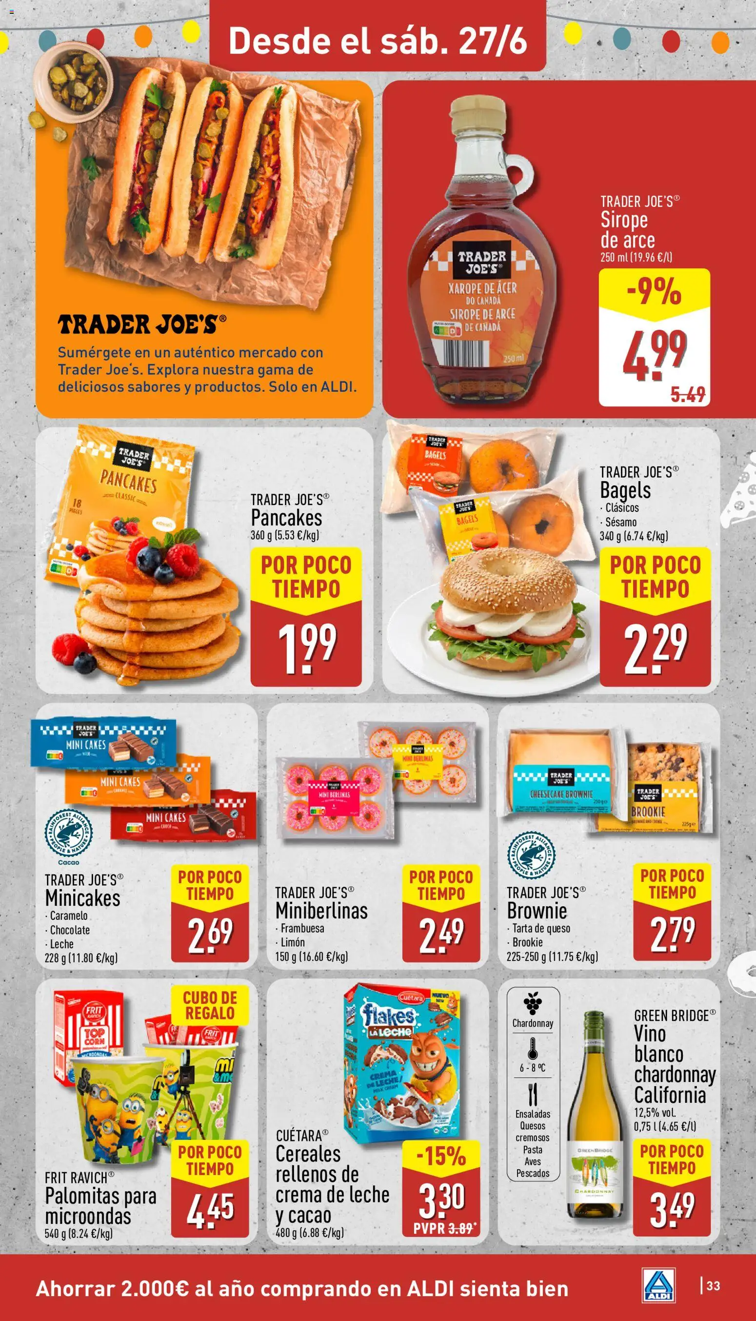 Aldi folleto Canarias │ válido desde el 22.06.2026 | Página: 33 | Productos: Leche, Chocolate, Vino, Crema