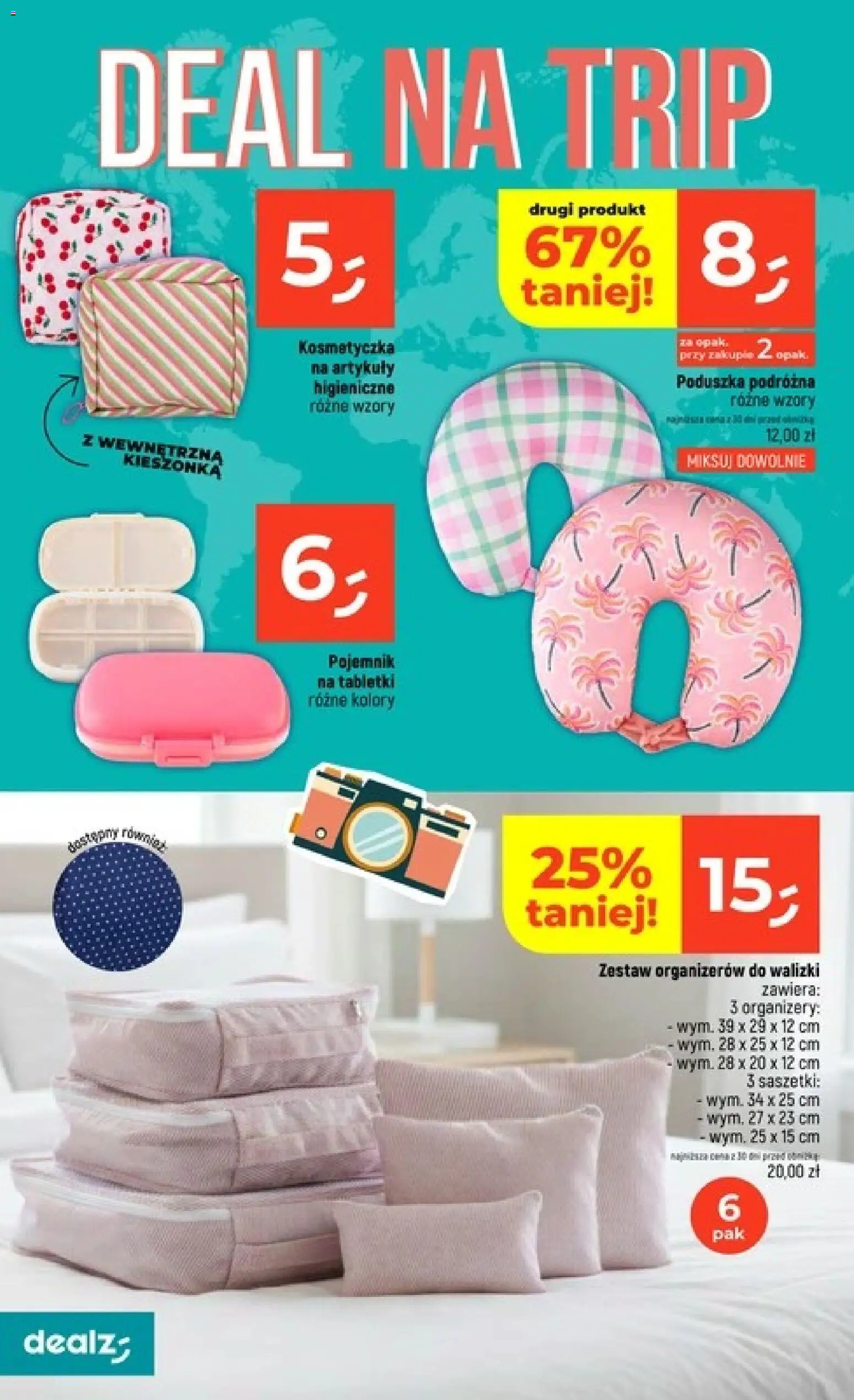 Dealz gazetka od 25.06.2026 | Strona: 42 | Produkty: Poduszka, Walizki