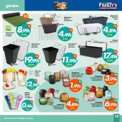 Anteprima del volantino Franzy's volantino valido a partire dal 21.05.2026 | Pagina: 12 | Prodotti: Sapone, Fioriera, Candela, Vaso