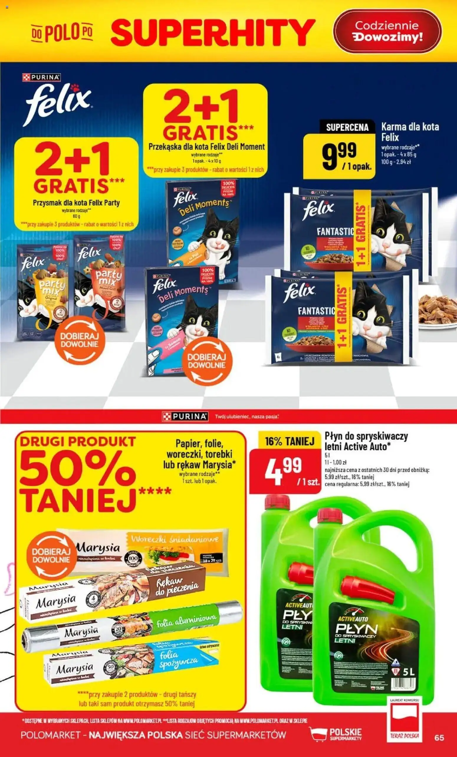 POLOmarket gazetka od 05.08.2026 | Strona: 65 | Produkty: Letni płyn do spryskiwaczy, Płyn do spryskiwaczy letni, Płyn do spryskiwaczy, Folia