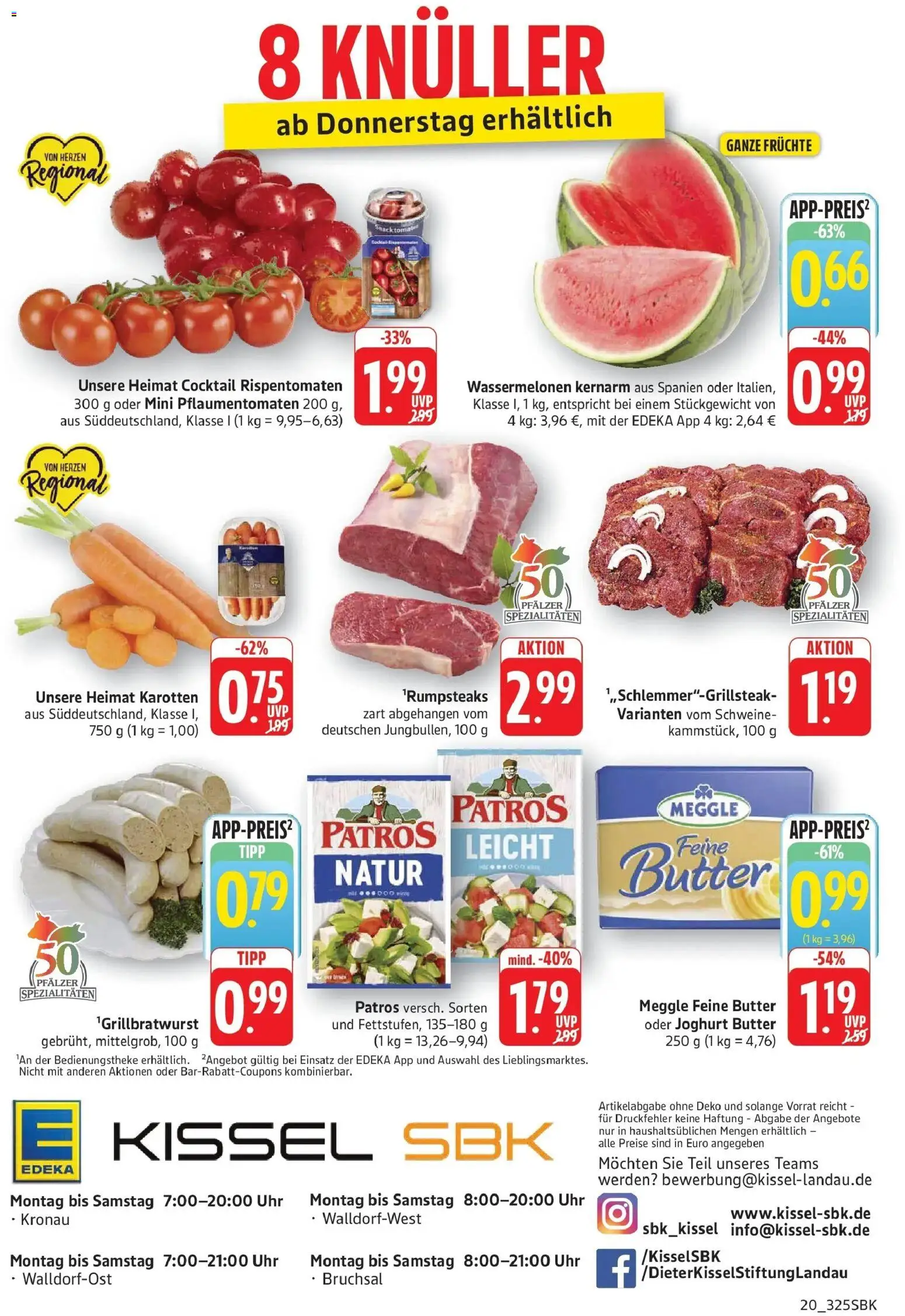 Edeka Prospekt Bruchsal (ab 10.08.2026) » Angebote Online | Seite: 20 | Produkte: Butter, Joghurt, Patros, Uhr