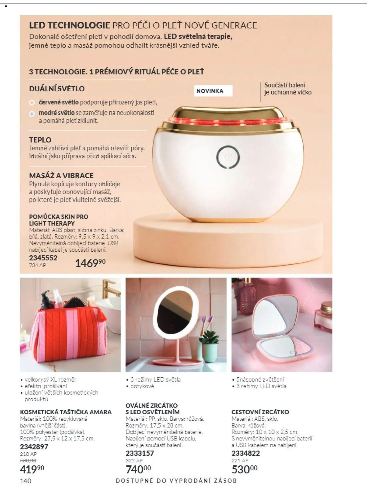 Avon Katalog 10/2026 od 01.10.2026 | Strana: 140 | Produkty: Kabel, Kosmetická taštička, USB, LED