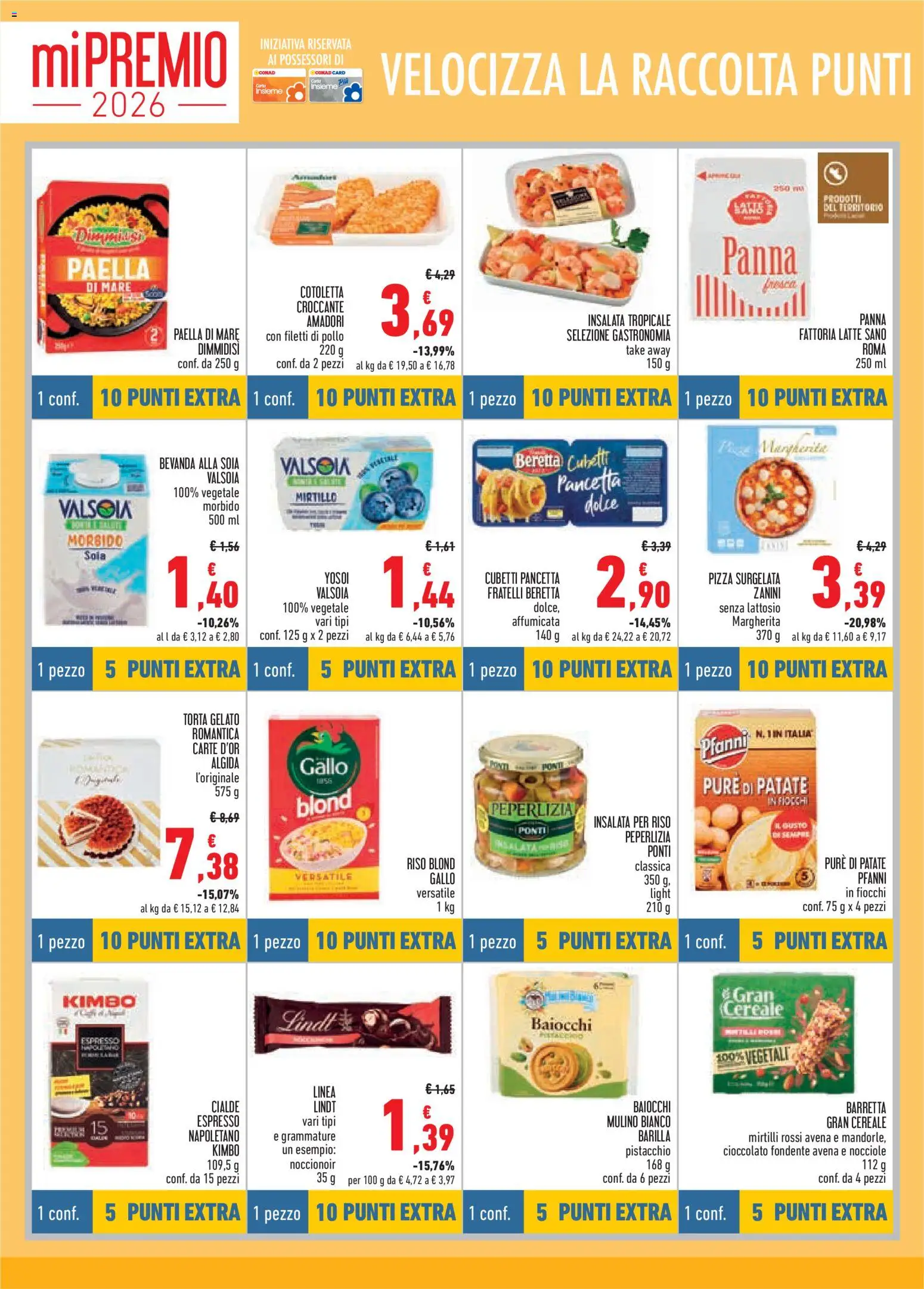 Volantino Conad del 16/07/2026 | Pagina: 4 | Prodotti: Riso, Panna, Fiocchi, Insalata