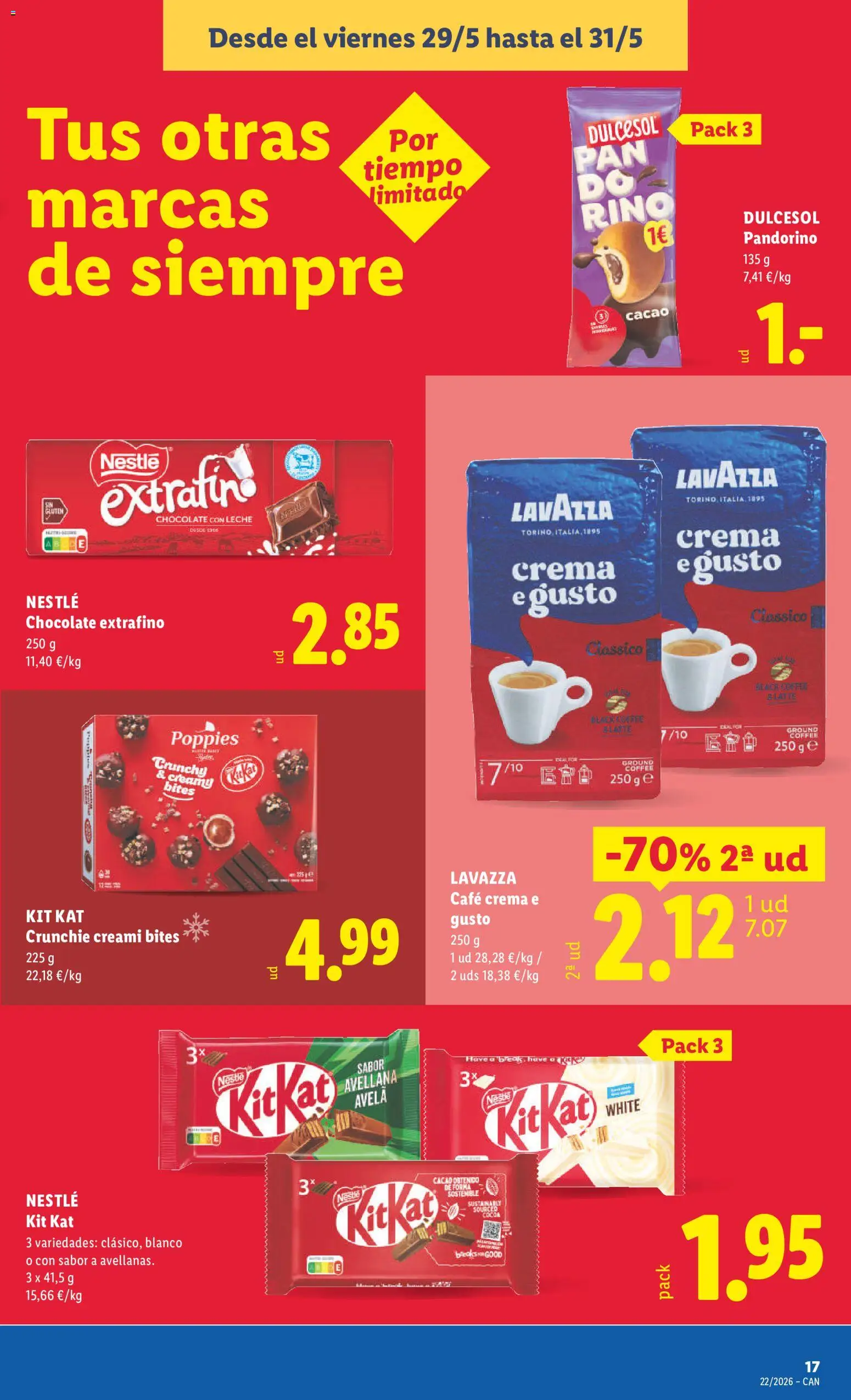 Lidl folleto │ válido desde el 18.05.2026 | Página: 37 | Productos: Leche, Chocolate, Chocolate con leche, Φρυγανιές σικάλεως