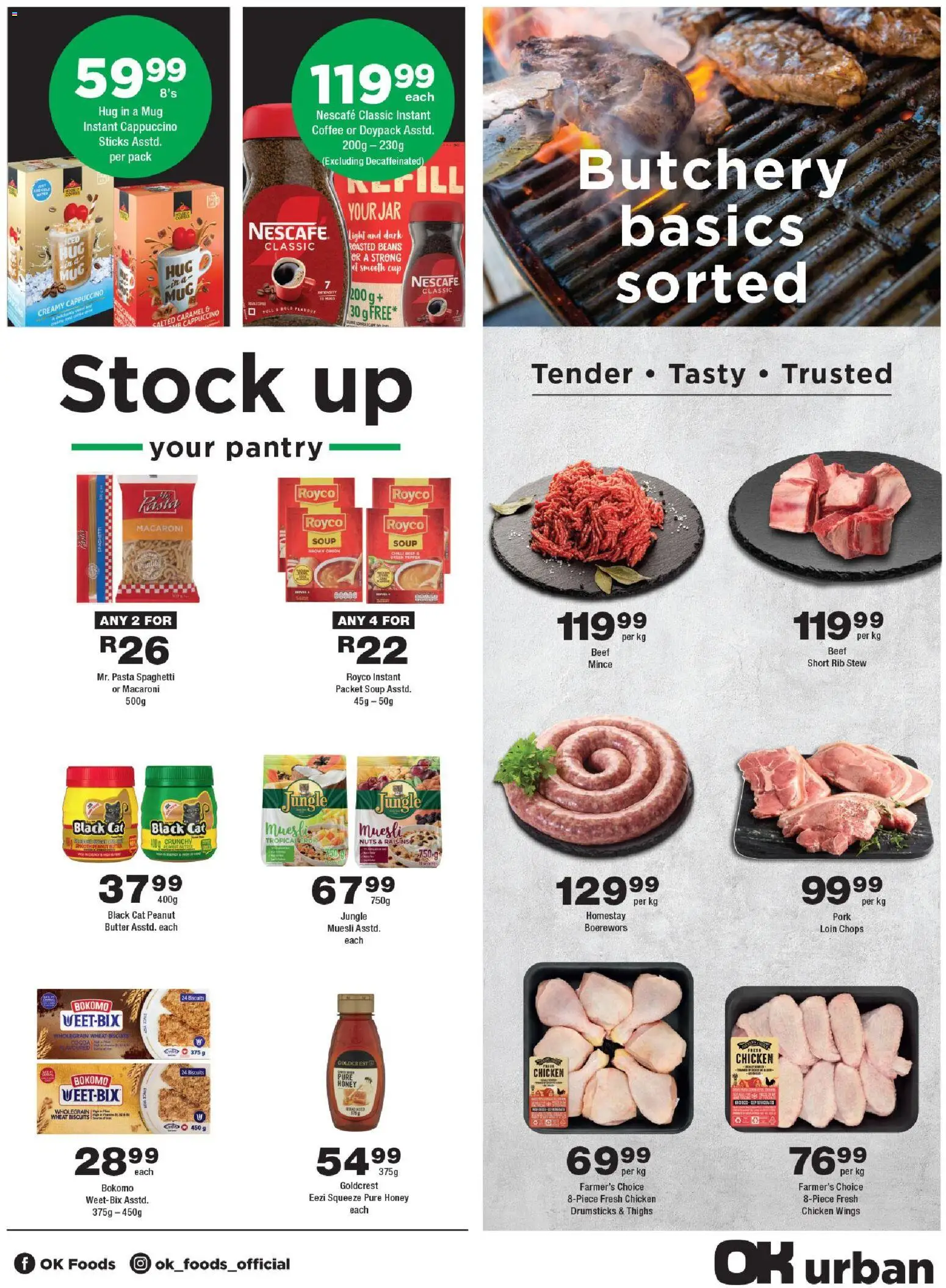 New OK Foods catalogue – valid from 10.06.2026 | Page: 3 | Products: Biscuits, Soup, Stock, Caramel