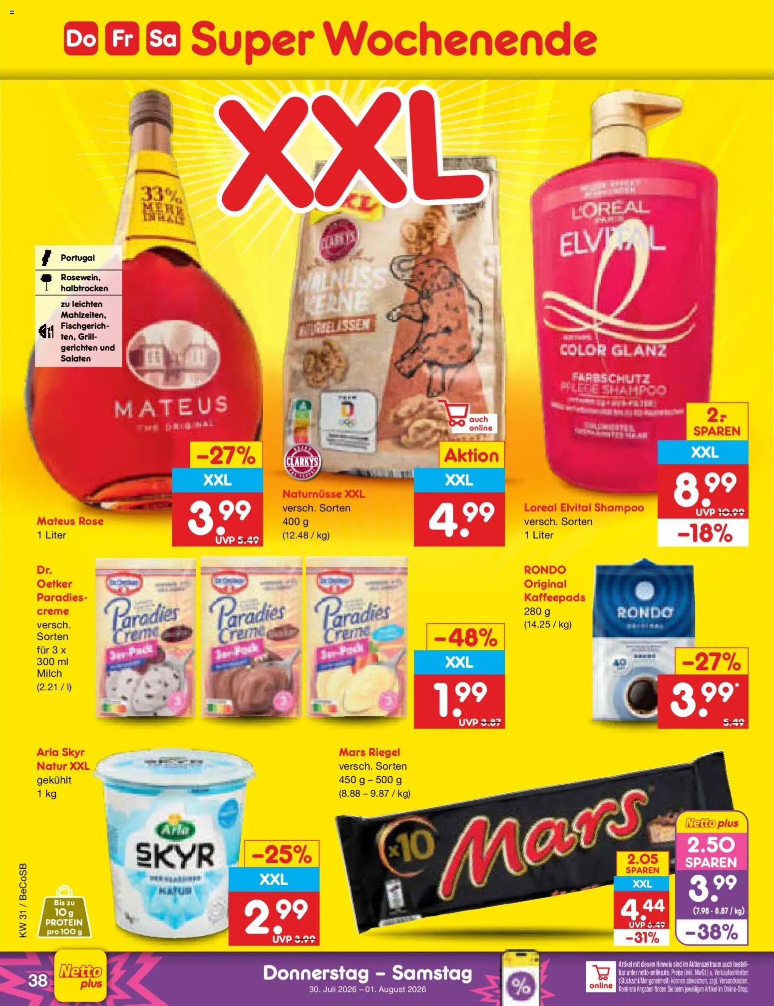 Netto Marken-Discount Prospekt – gültig ab 27.07.2026 | Seite: 55 | Produkte: Milch, Shampoo, Creme, Skyr