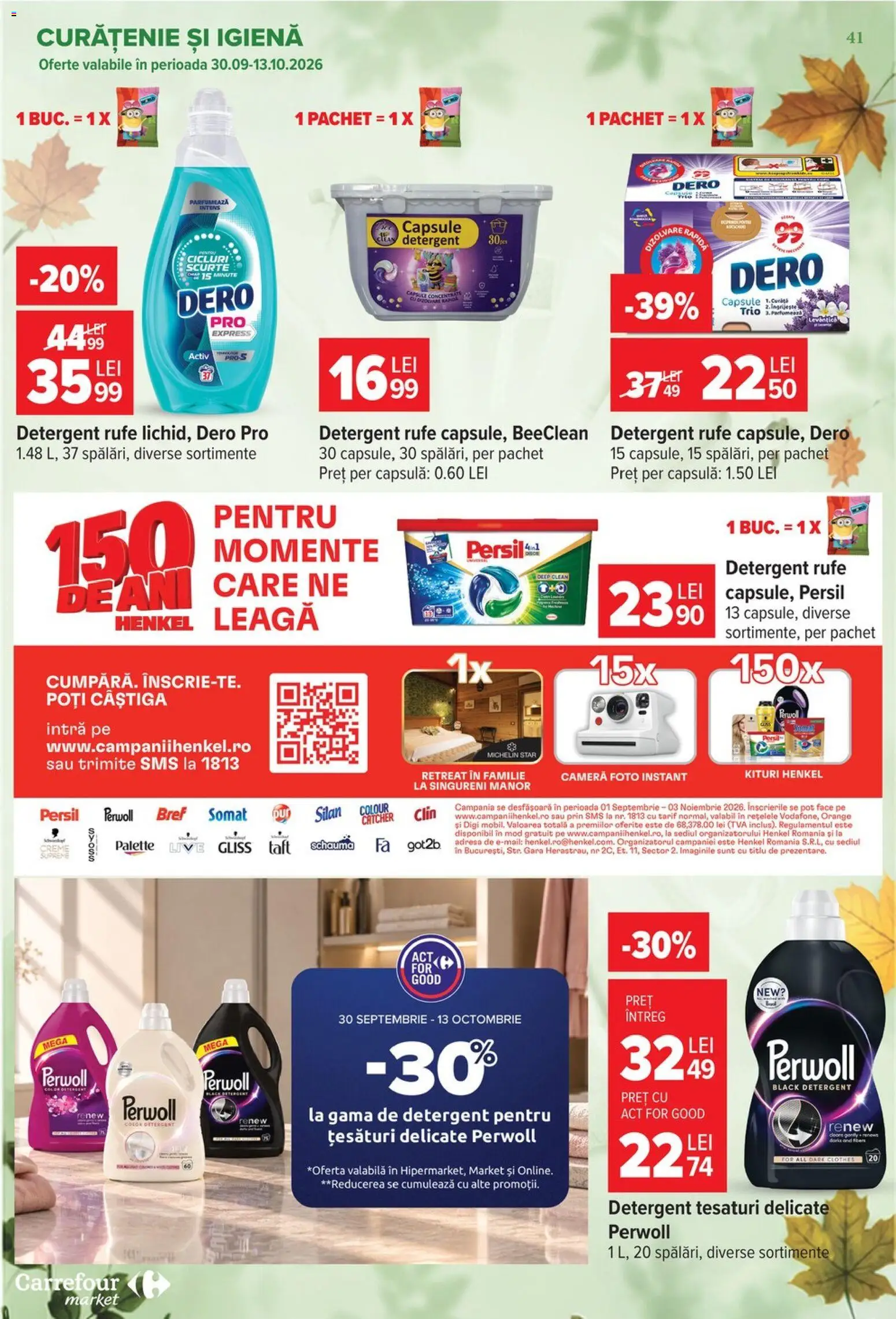 Noul catalog Carrefour – valabil de la 30.09.2026 | Pagină: 41 | Produse: Silan, Cameră, Detergent, Black
