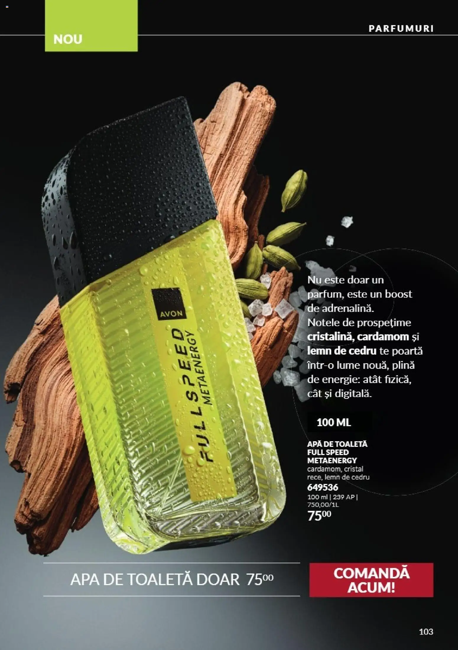 Noul catalog Avon – valabil de la 01.10.2026 | Pagină: 103 | Produse: Toaletă, Apă de toaletă, Apă