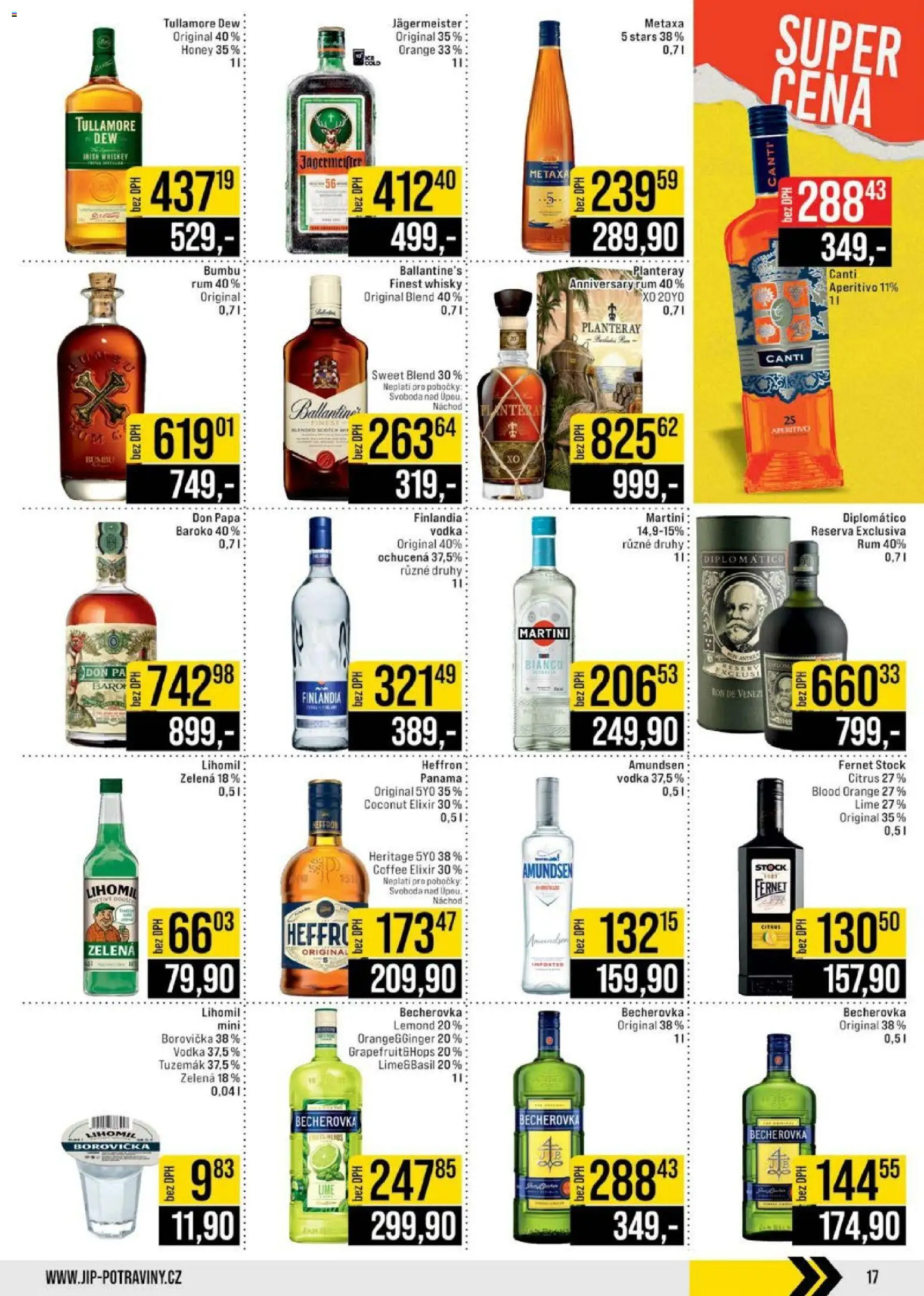 Jip leták - Cash & Carry od 22.04.2026 | Strana: 17 | Produkty: Jägermeister, Heffron, Whisky, Tuzemák