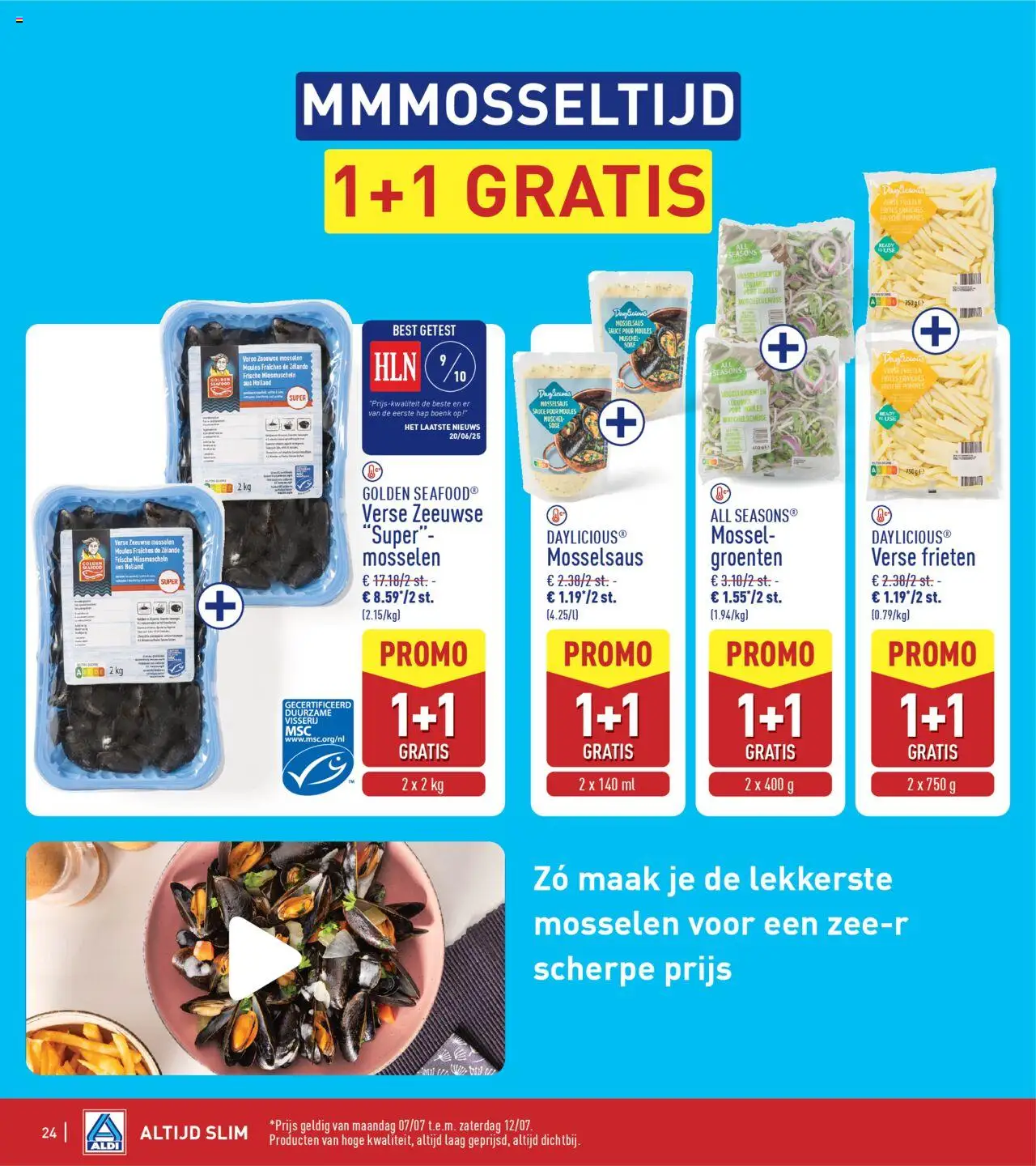 {H1} | Pagina: 24 | Producten: Mosselen, Groenten