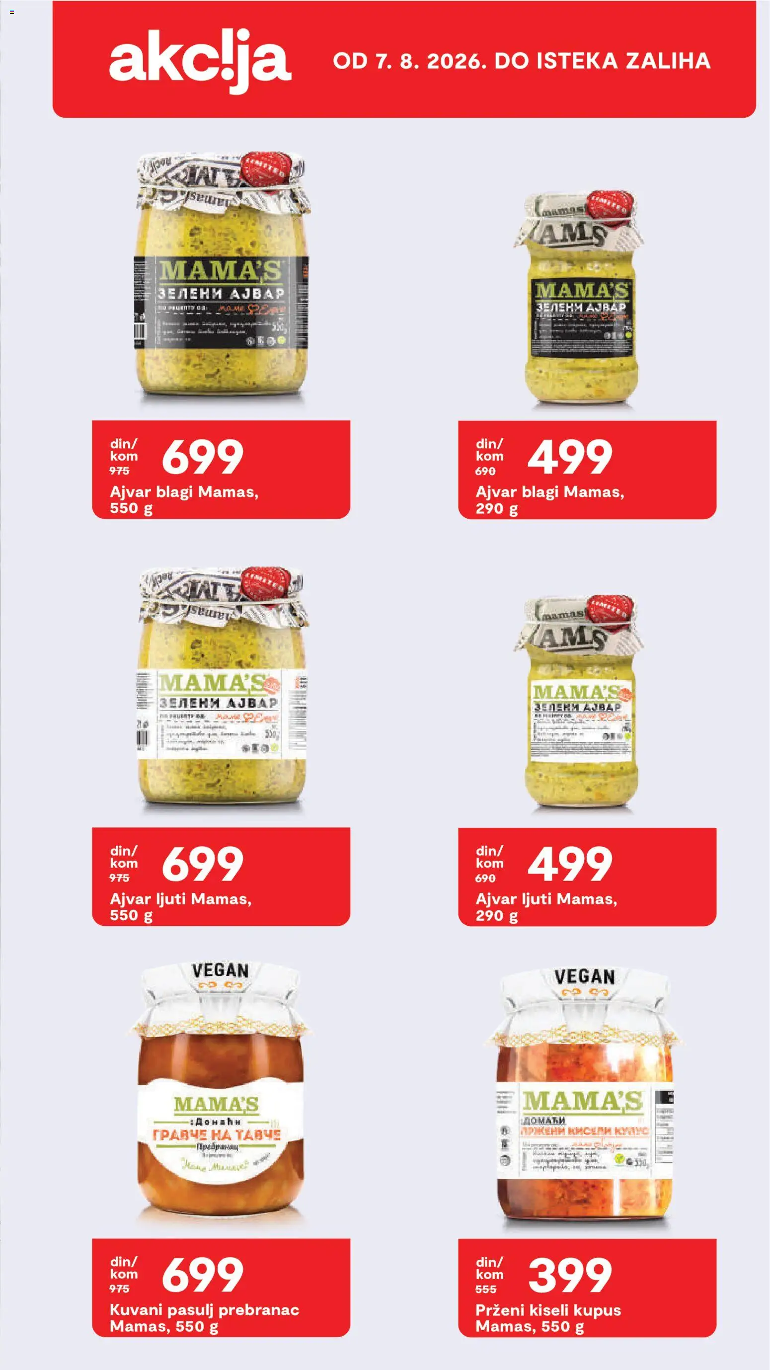 Matijevic katalog - važi od 07.08.2026 | Strana: 25 | Proizvode: Pasulj, Ajvar, Kiseli kupus, Kupus