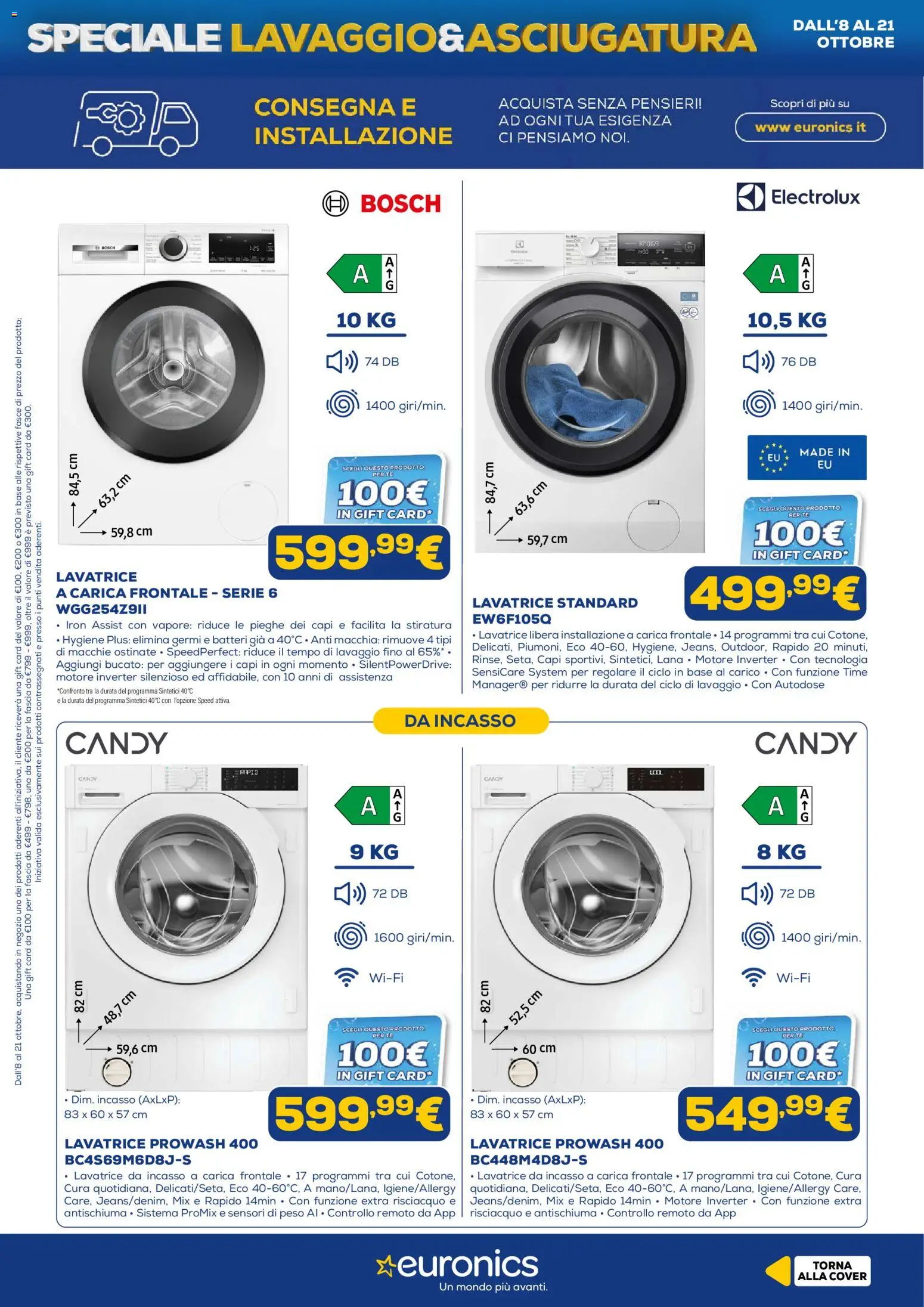 Volantino Euronics del 12/10/2026 | Pagina: 10 | Prodotti: Tè, Lavatrice
