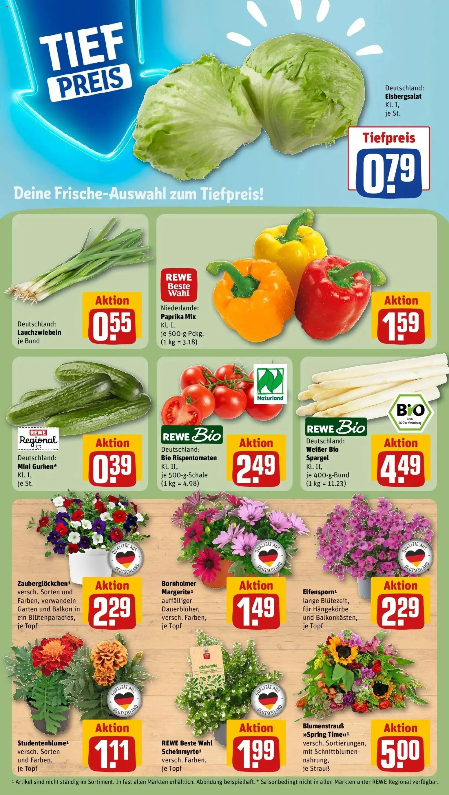 Rewe Prospekt Essen / Stoppenberg – gültig ab 26.05.2026 | Seite: 5 | Produkte: Eisbergsalat, Spargel, Paprika