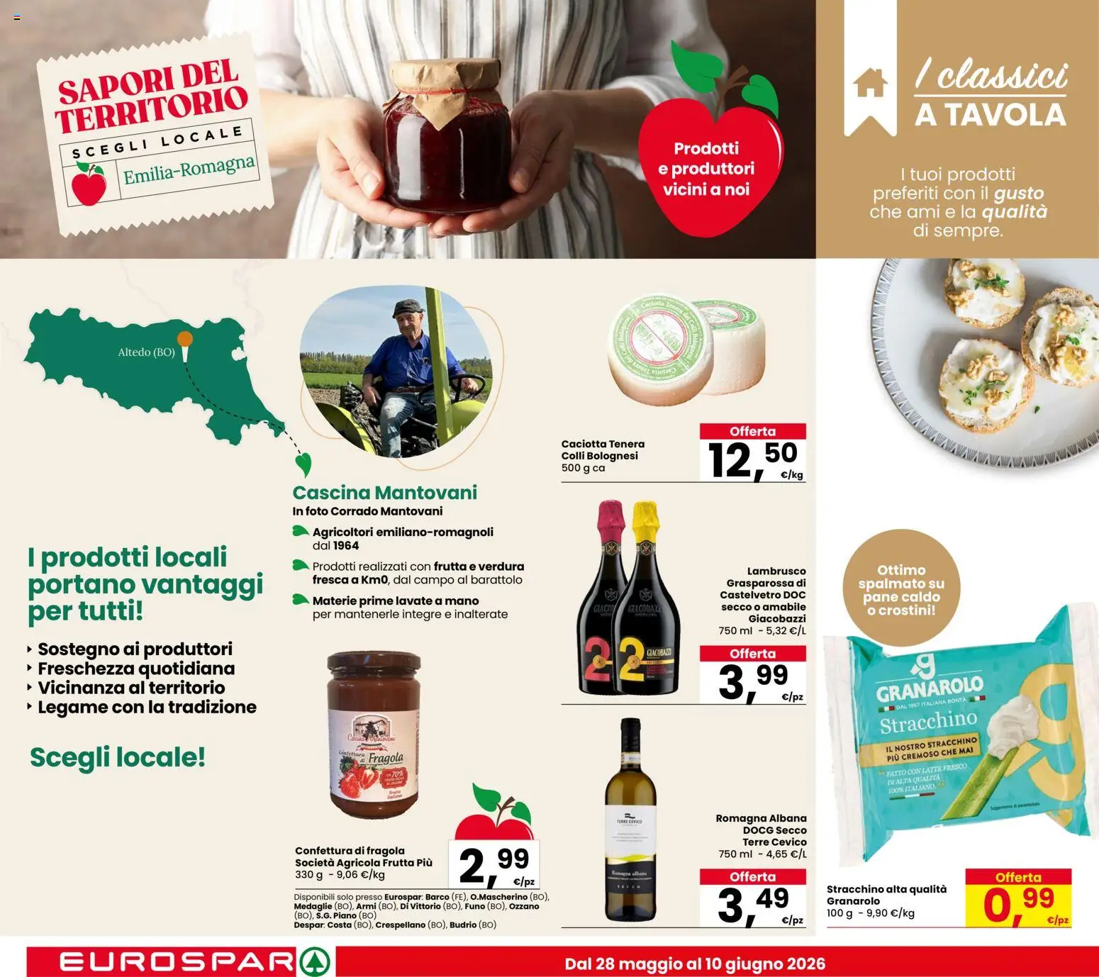 Volantino Eurospar del 28.05.2026 | Pagina: 10 | Prodotti: Pane, Latte, Crostini, Stracchino