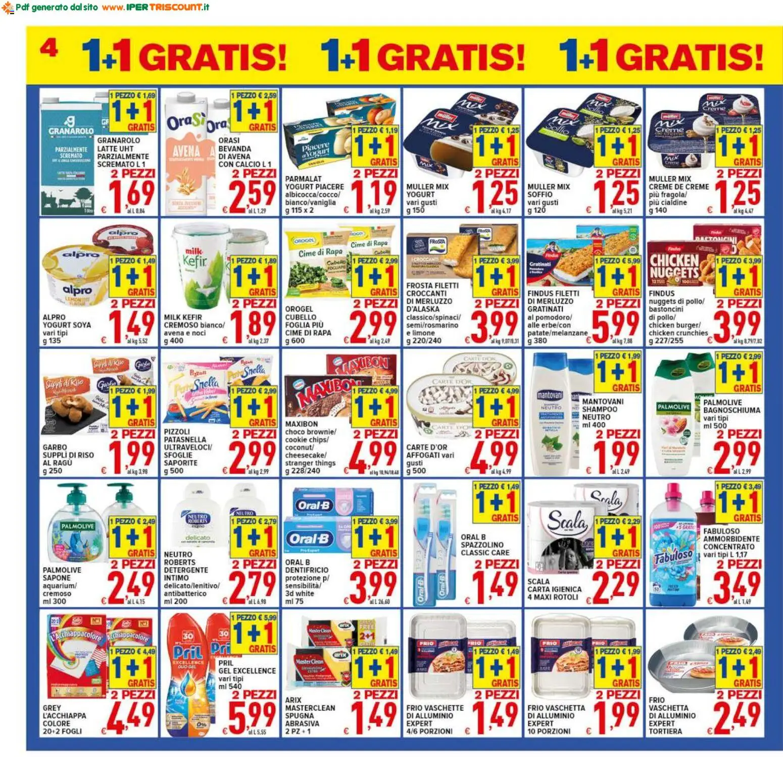 Volantino Ipertriscount del 29.04.2026 | Pagina: 4 | Prodotti: Sapone, Bagnoschiuma, Dentifricio, Ammorbidente