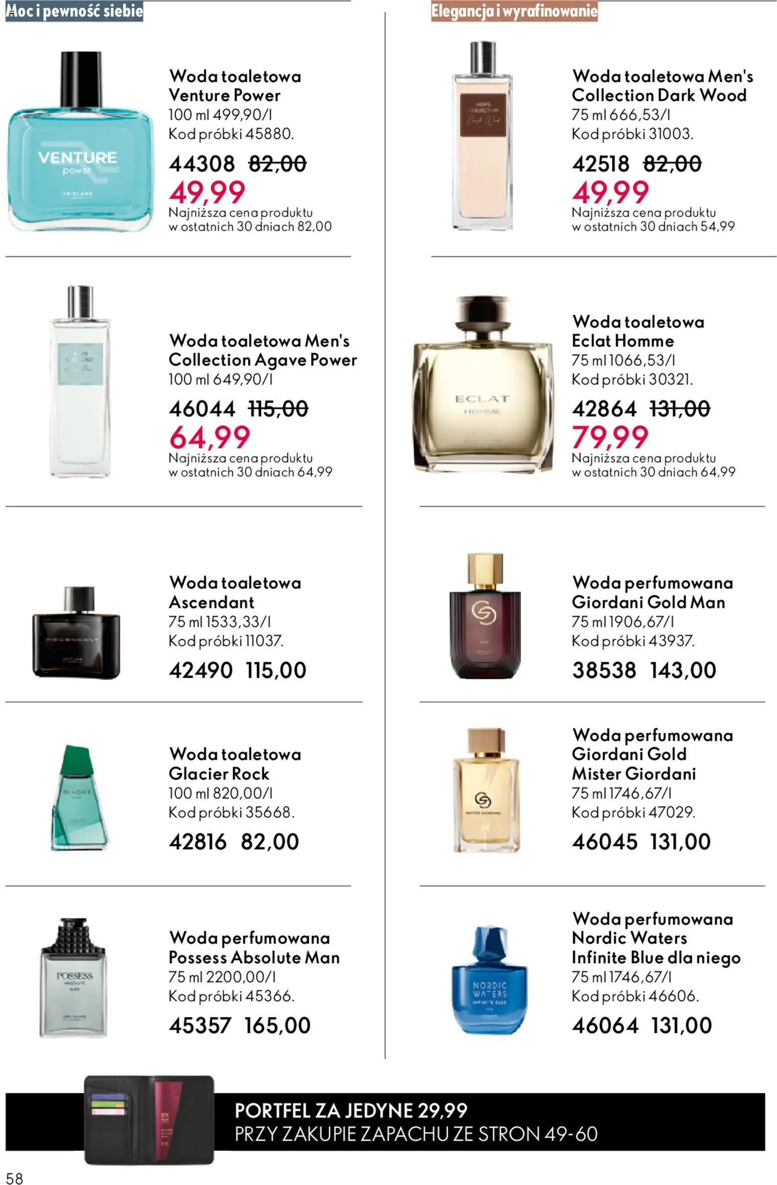 Oriflame Katalog 8 2026 od 27.05.2026 | Strona: 58 | Produkty: Portfel, Woda toaletowa, Woda