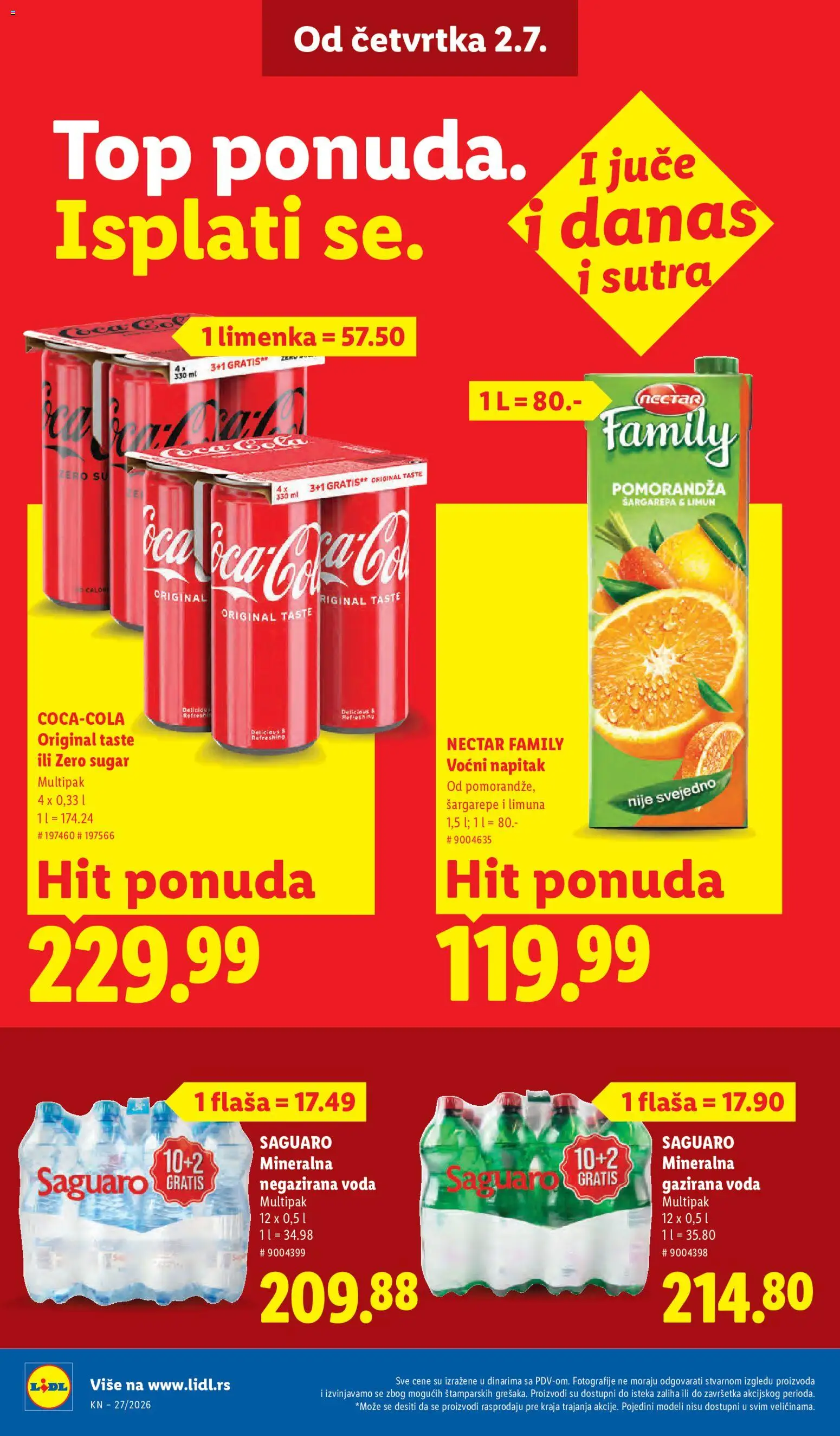 Lidl katalog - važi od 02.07.2026 | Strana: 30 | Proizvode: Šargarepa, Negazirana voda, Voda, Limun