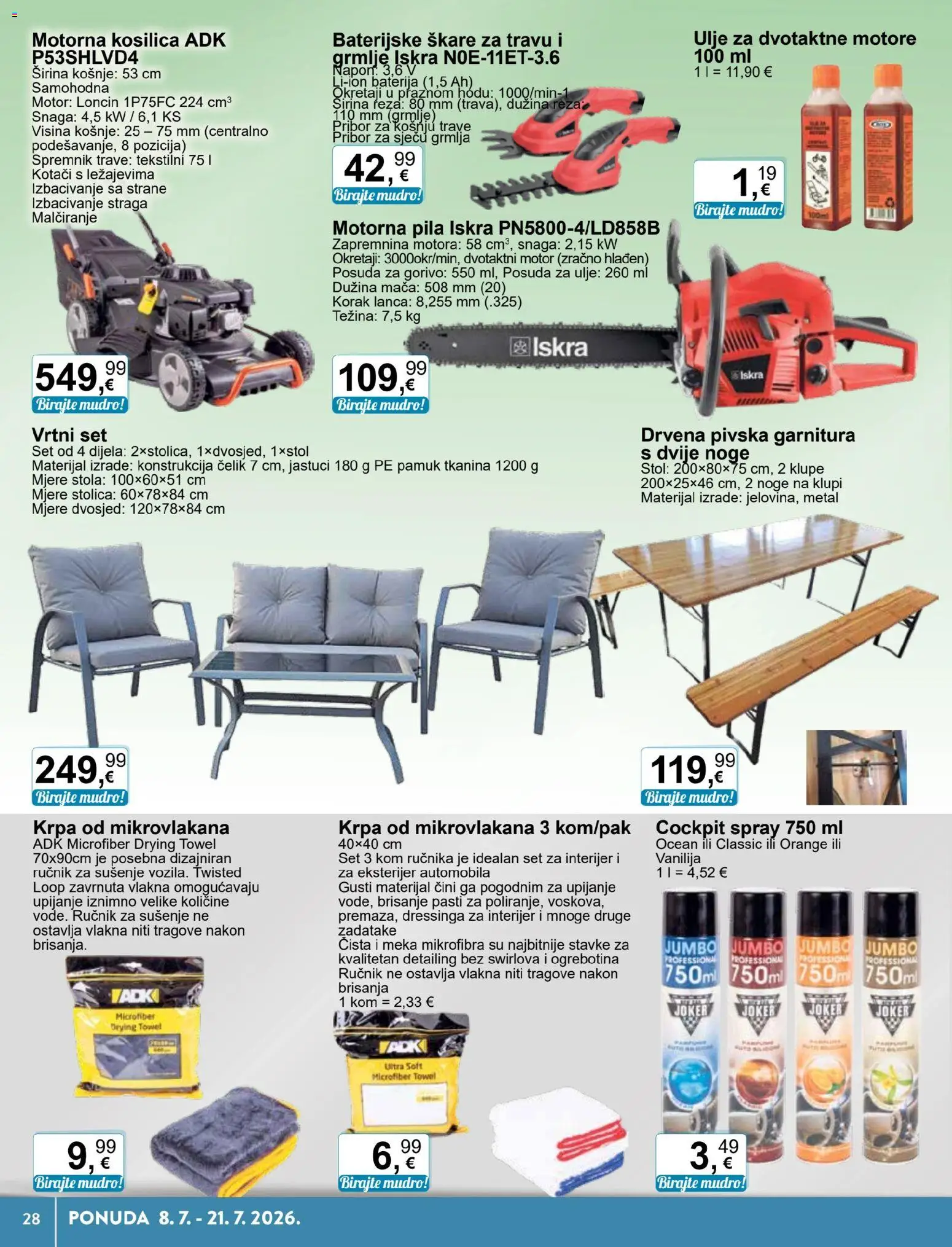 KTC katalog | vrijedi od 08.07.2026 | Stranica: 18 | Proizvodi: Stolica, Ulje, Ručnik, Škare