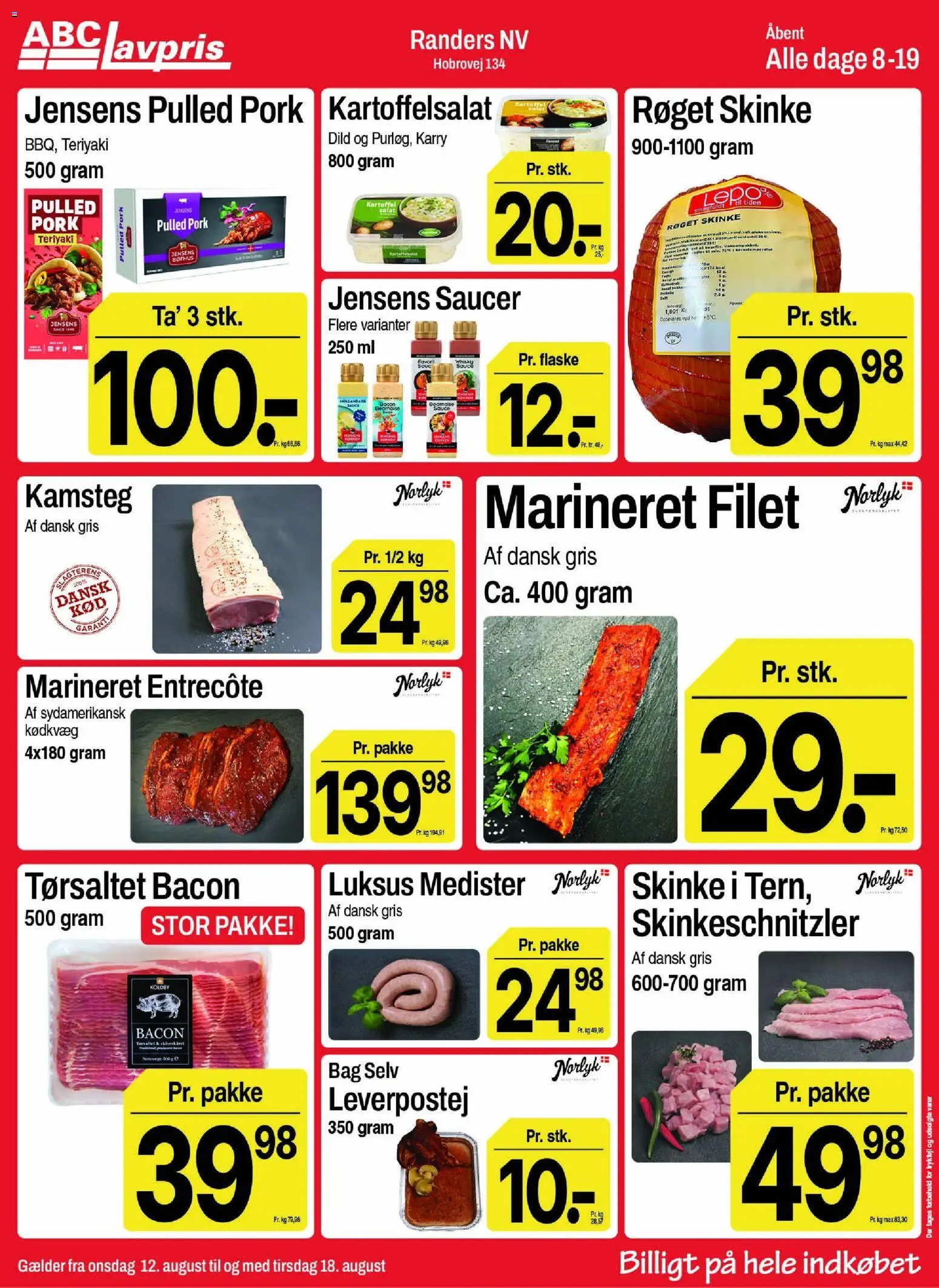Abc Lavpris tilbudsavis – gyldig fra 12/08/2026 | Side: 5 | Produkter: Karry, Skinke, Entrecote, Leverpostej