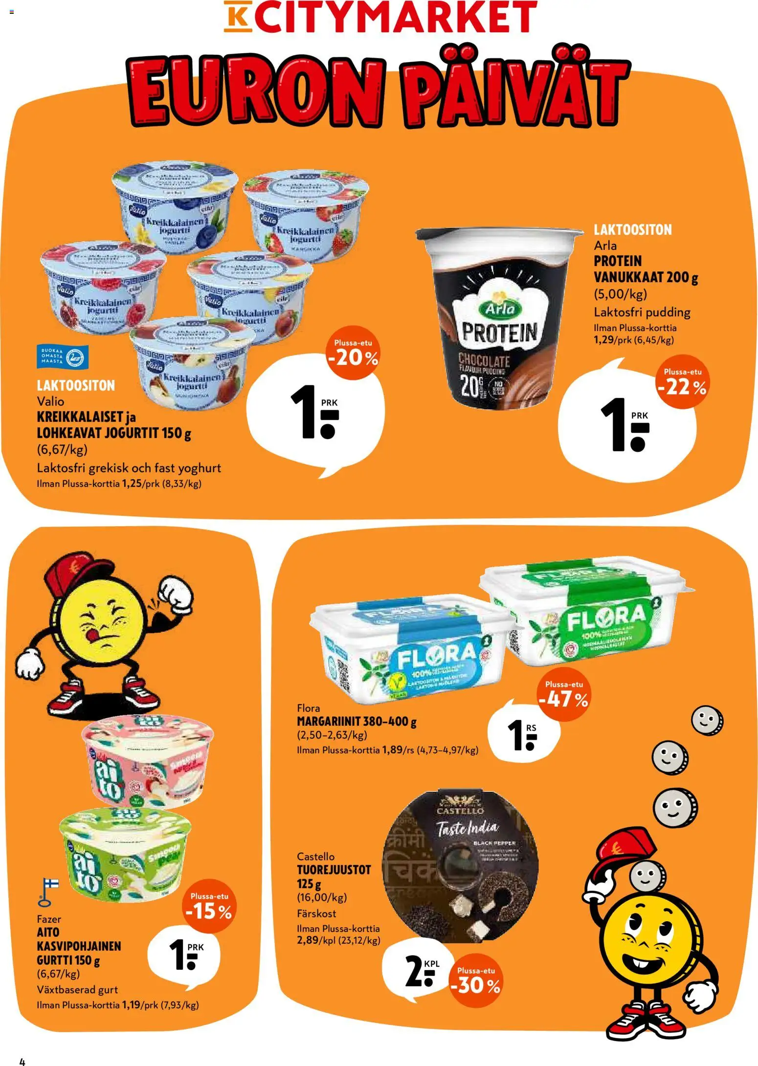 K-Citymarket tarjoukset – voimassa 13/07/2026 alkaen | Sivu: 4 | Tuotteet: Jogurtti