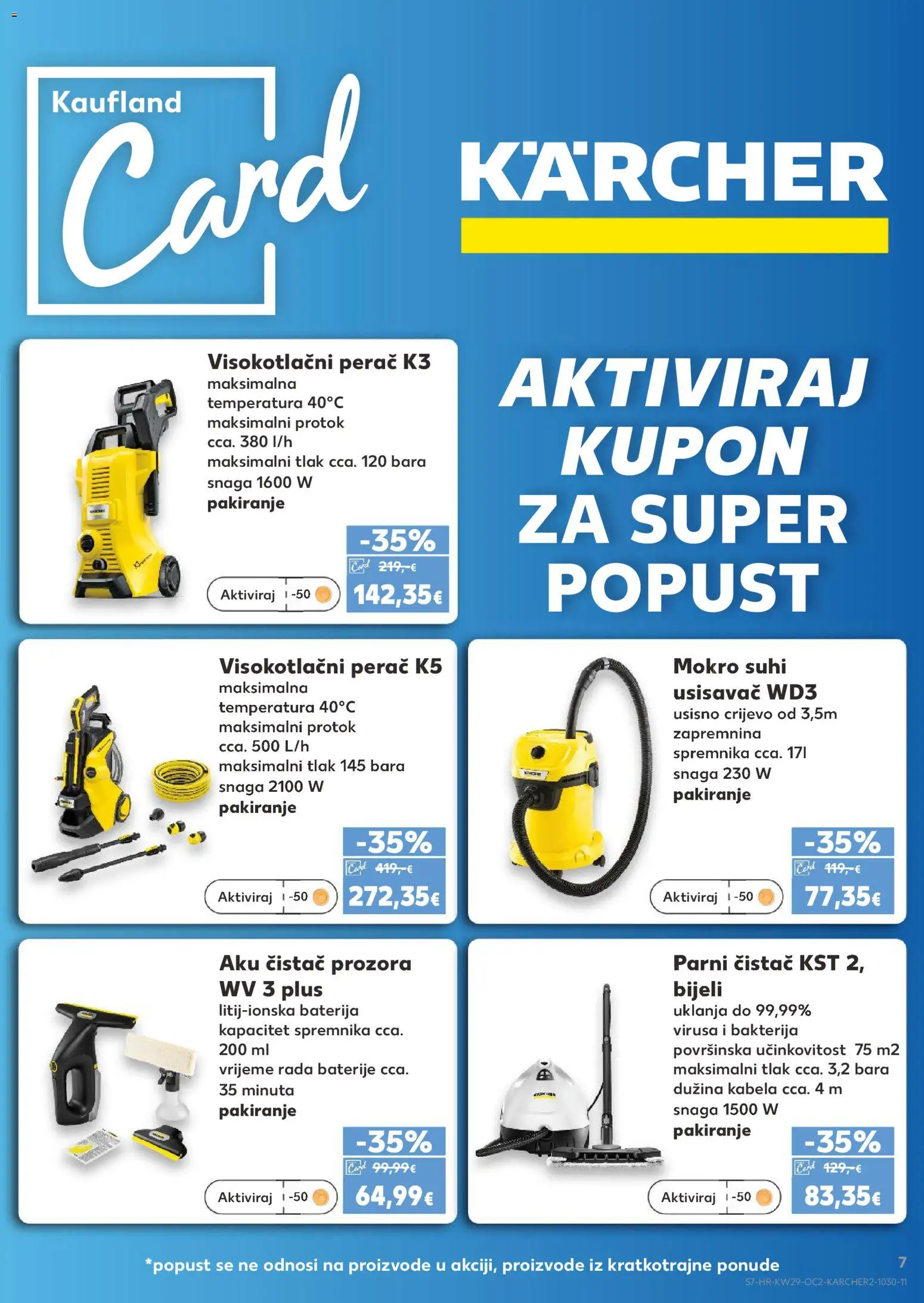 Kaufland katalog | vrijedi od 15.07.2026 | Stranica: 7 | Proizvodi: Visokotlačni perač, Baterije, Kärcher, Parni čistač