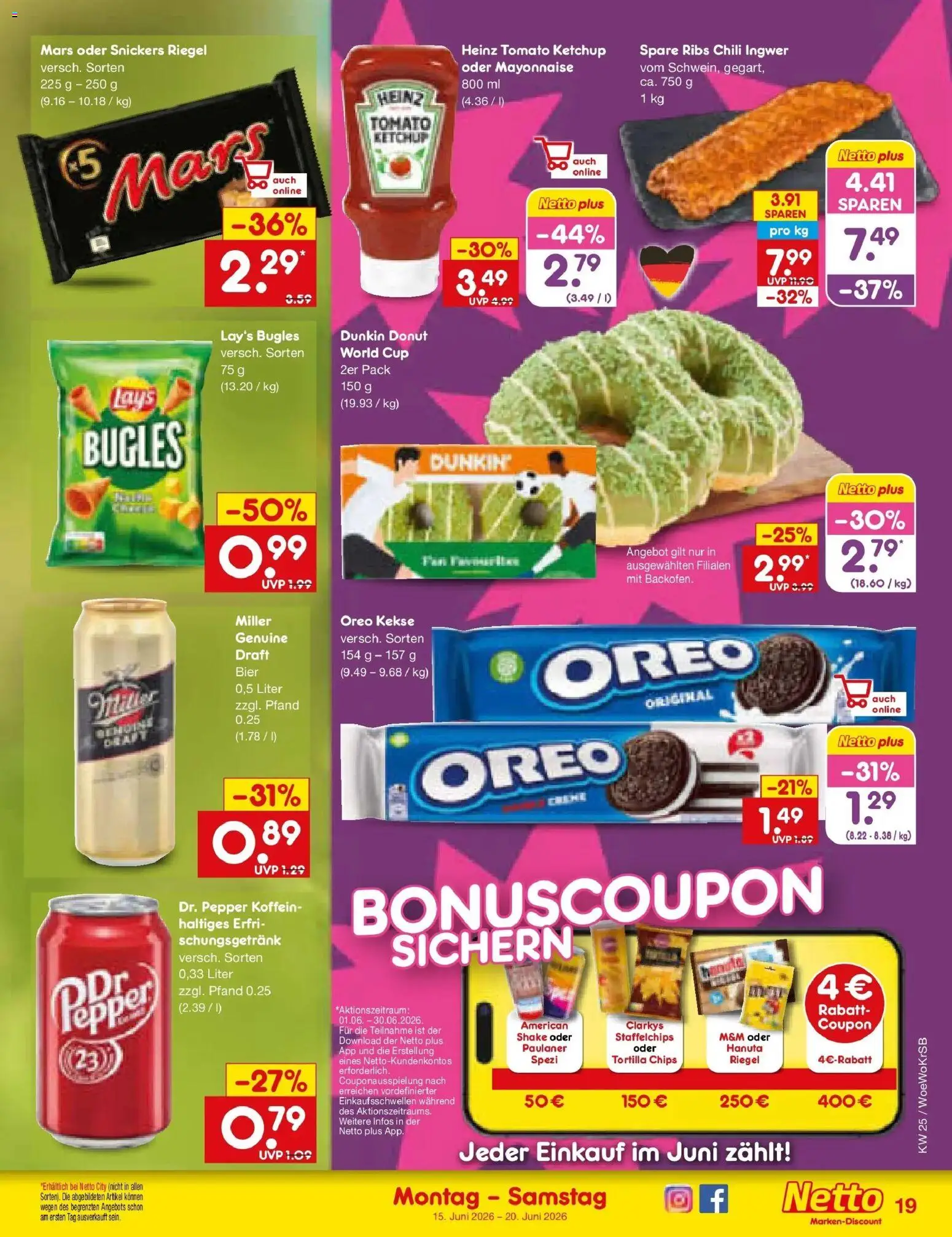 Netto Marken-Discount Prospekt Katzweiler – gültig ab 15.06.2026 | Seite: 23 | Produkte: Mars, Mayonnaise, Kekse, Paulaner