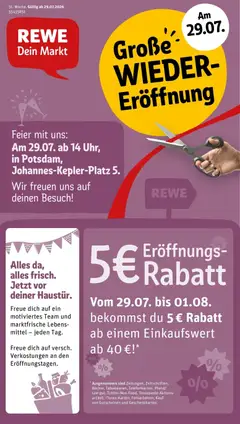 Rewe Prospekt Potsdam ab 27.07.2026 gültig