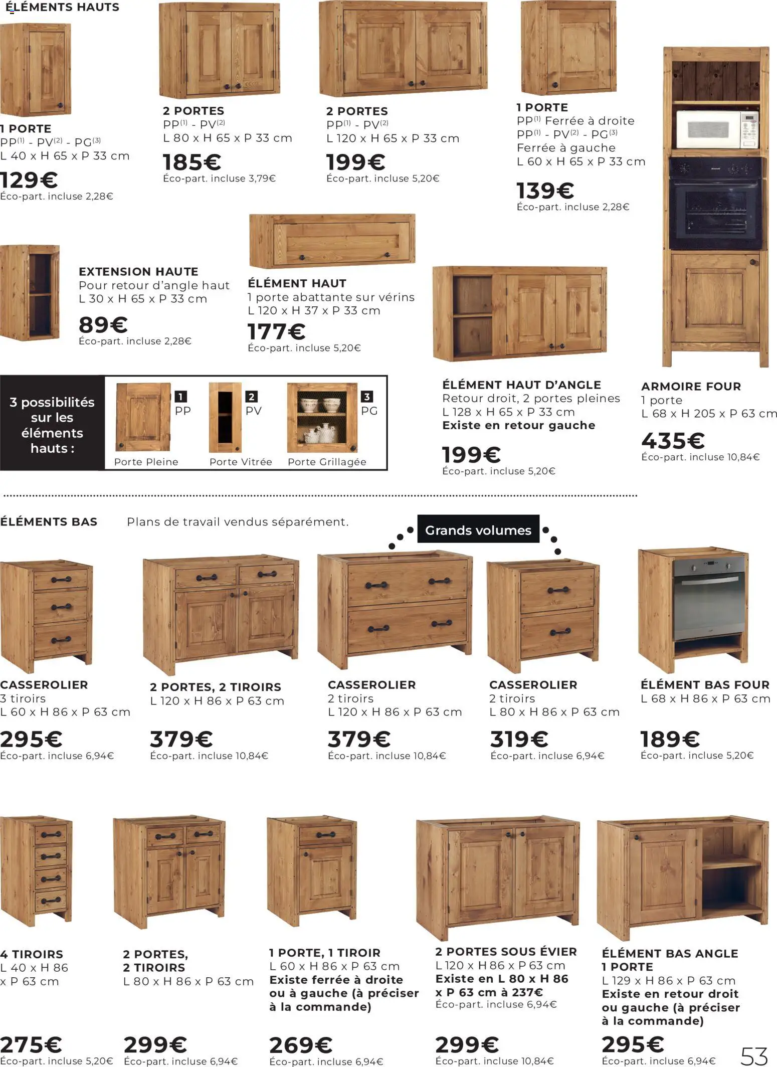 {H1} | Page: 53 | Produits: Four, Armoire, Portes, Tiroirs
