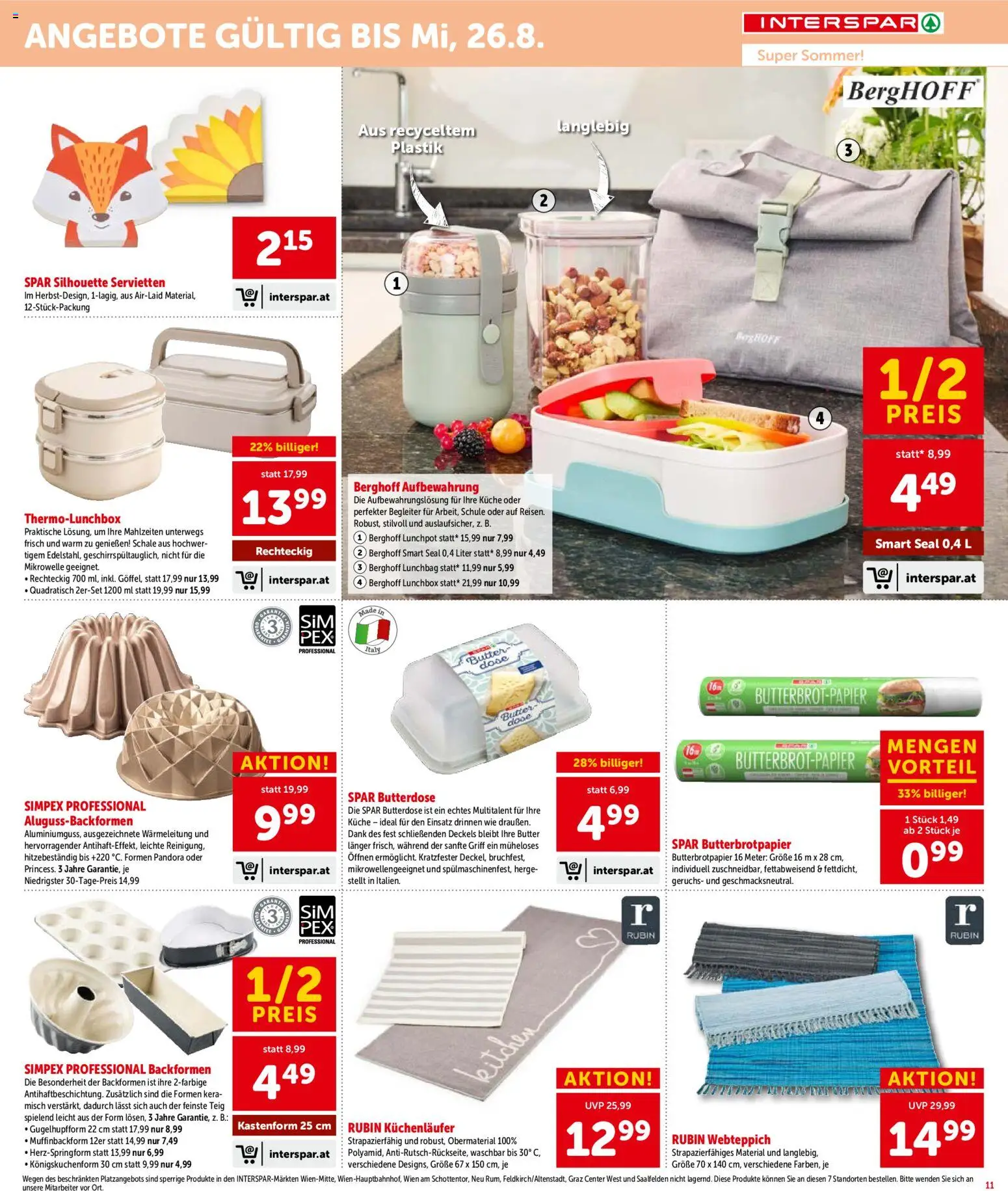 Interspar - Broschüre gültig ab 07.08.2026 | Seite: 11 | Produkte: Mikrowelle, Butter