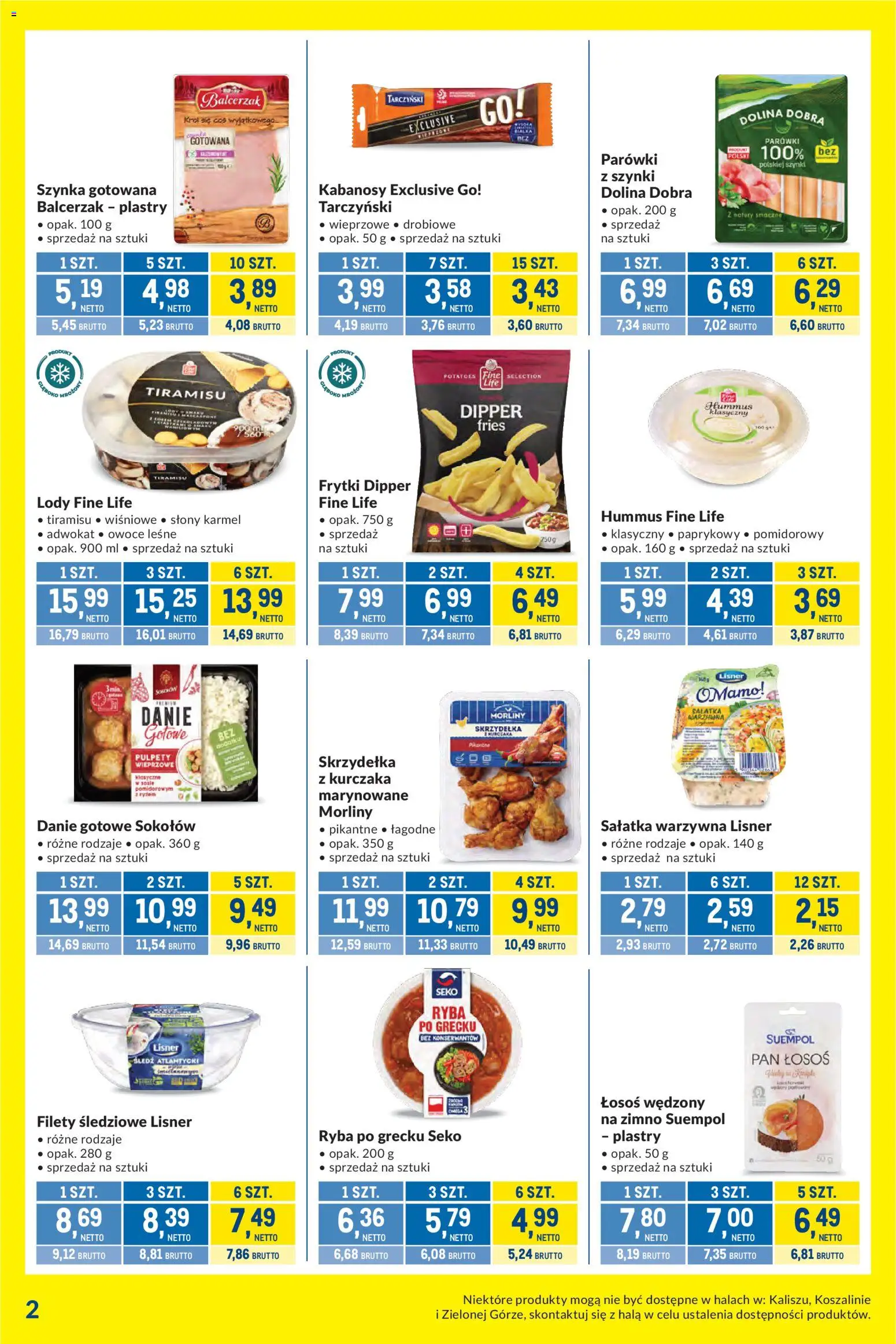 Makro gazetka - Kupujesz więcej płacisz mniej od 14.04.2026 | Strona: 2 | Produkty: Kabanosy, Szynka, Łosoś, Hummus