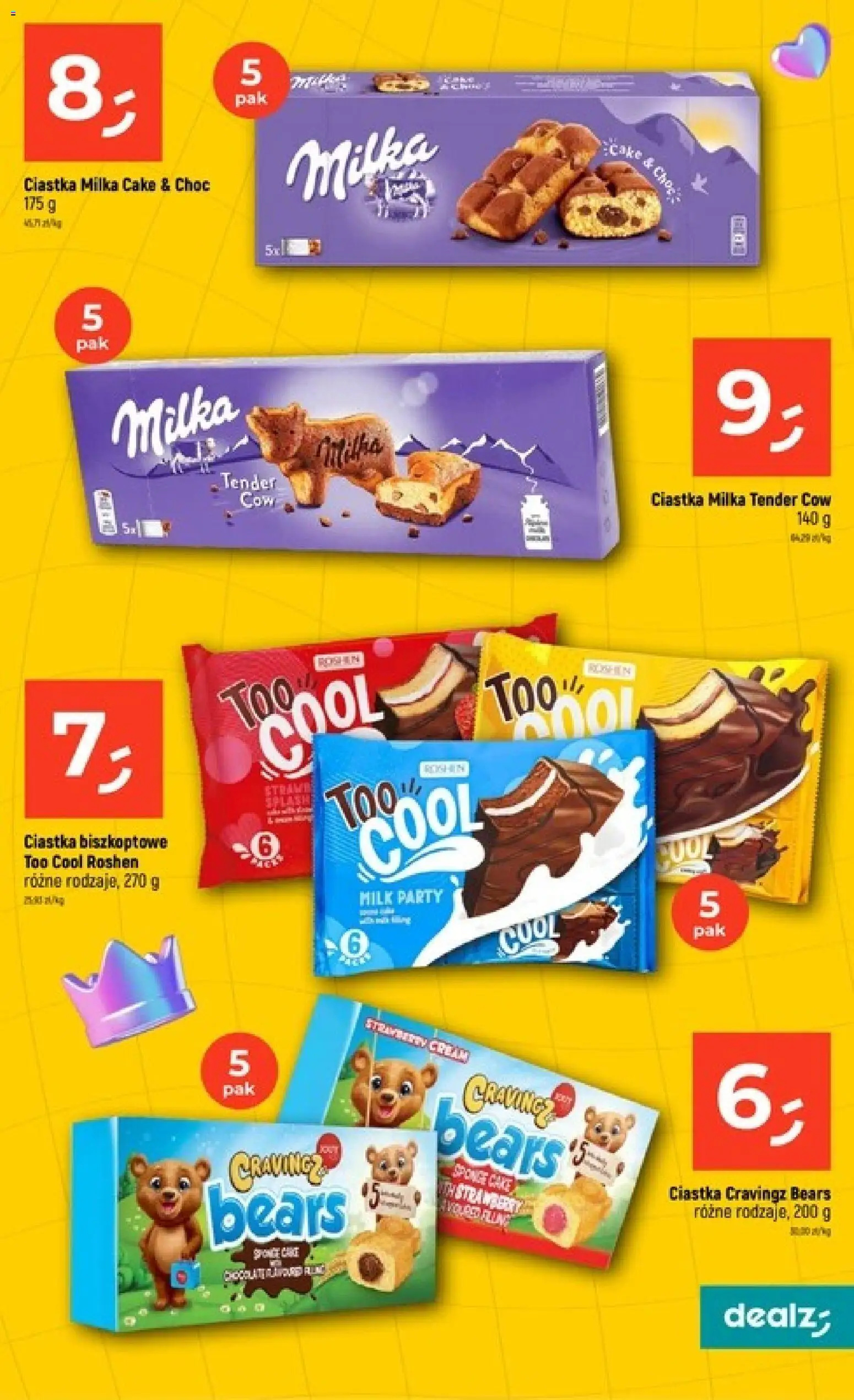 Dealz gazetka - Szkolne Mega Ceny od 06.08.2026 | Strona: 7 | Produkty: Milka, Ciastka