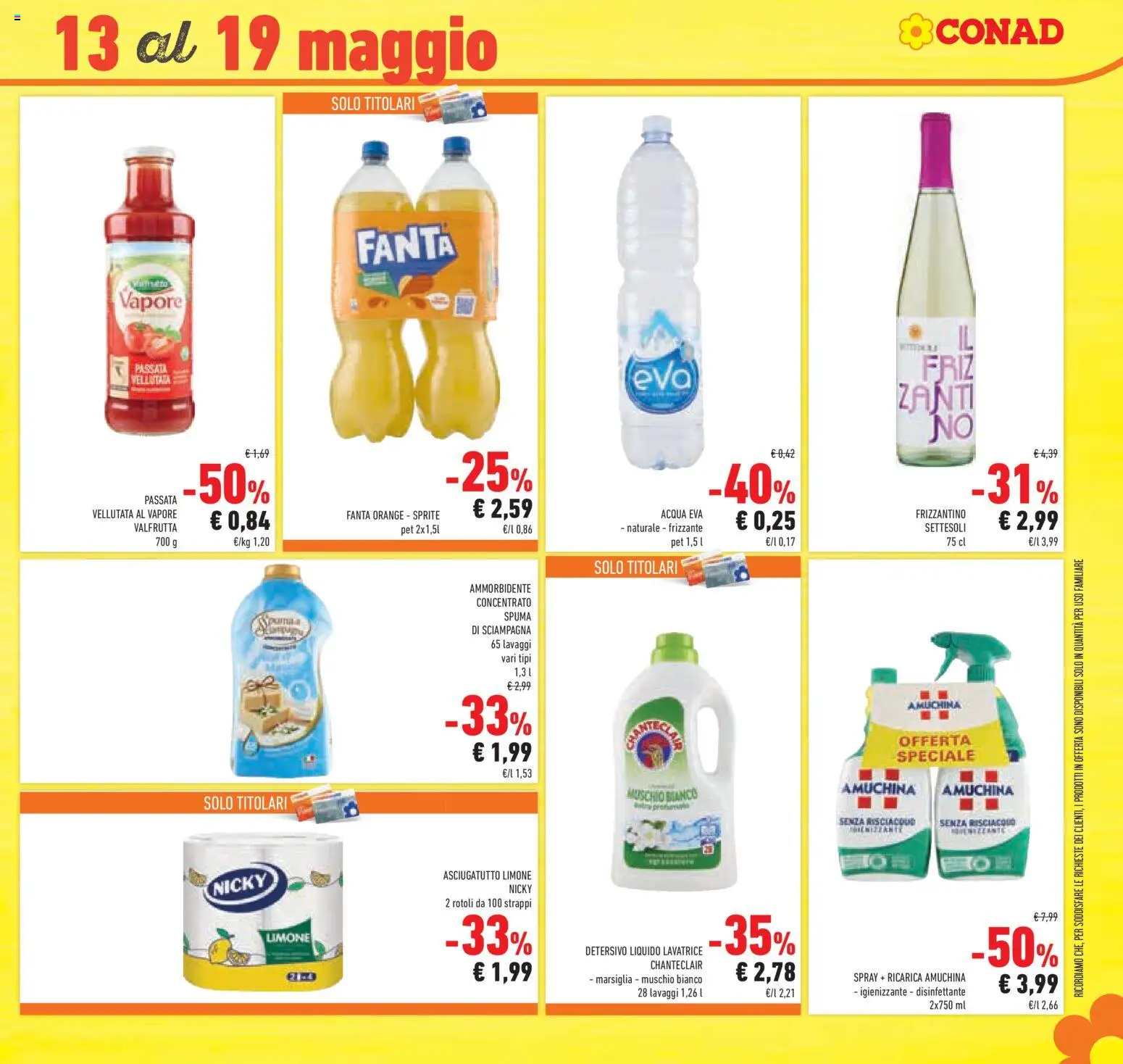 Volantino Conad del 06.05.2026 | Pagina: 47 | Prodotti: Ammorbidente, Acqua, Limone, Lavatrice