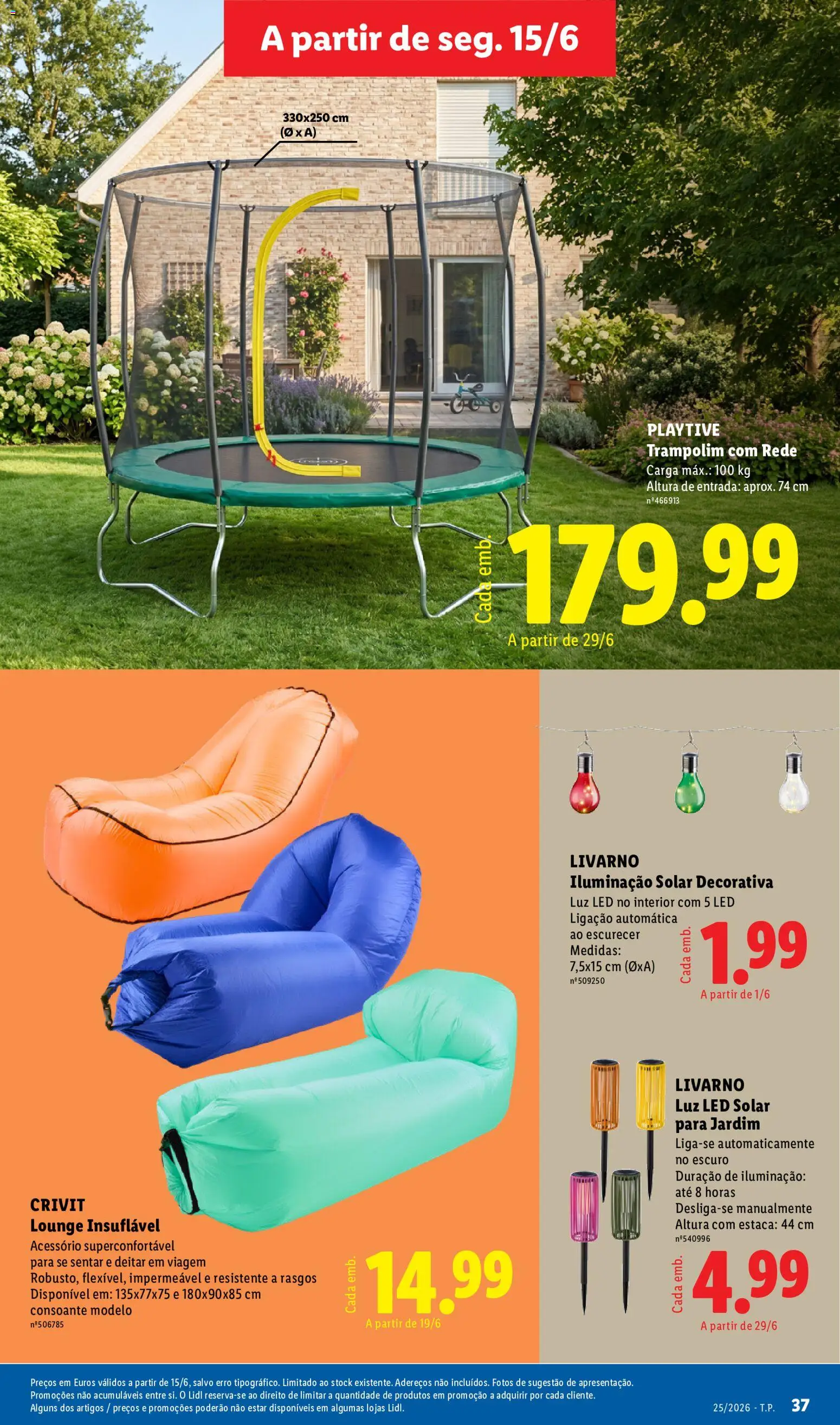 Lidl Folheto Especial │ válido de 15/06/2026 | Página: 37 | Produtos: Luz LED, Trampolim, Iluminação